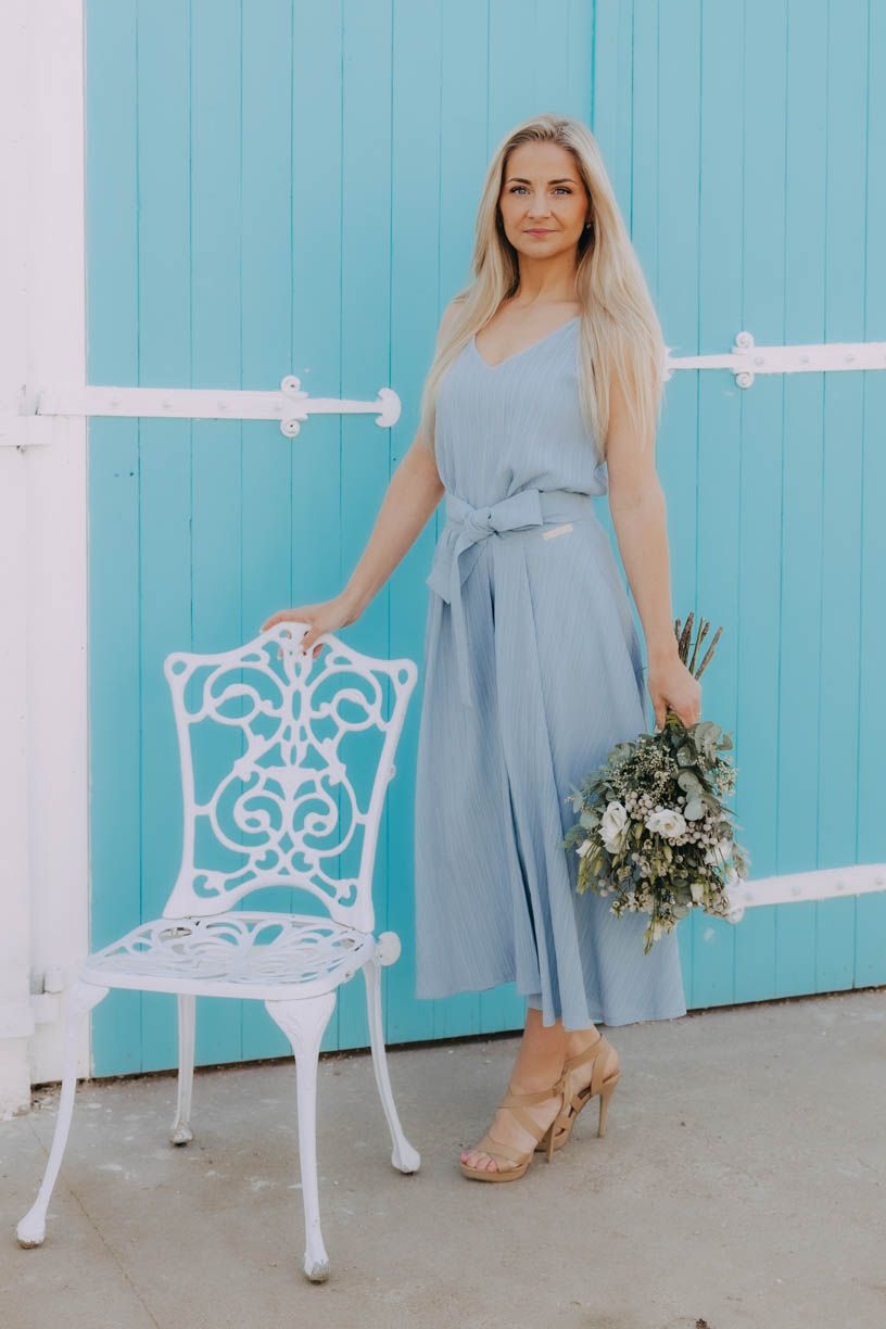 Janča má na sobě při své výšce 169 cm velikost XS/S.