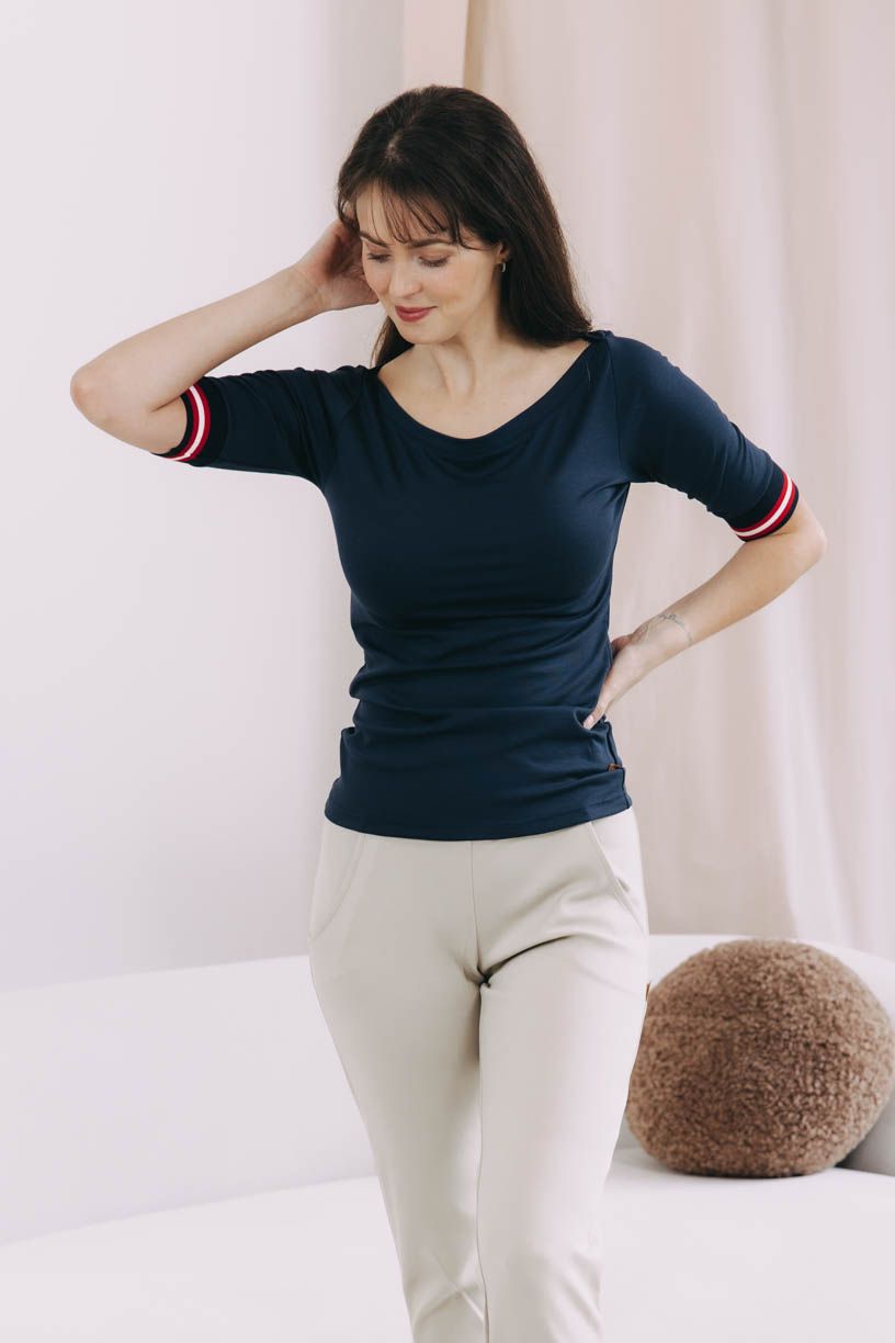 Káťa má na sobě při své výšce 170 cm velikost XS.