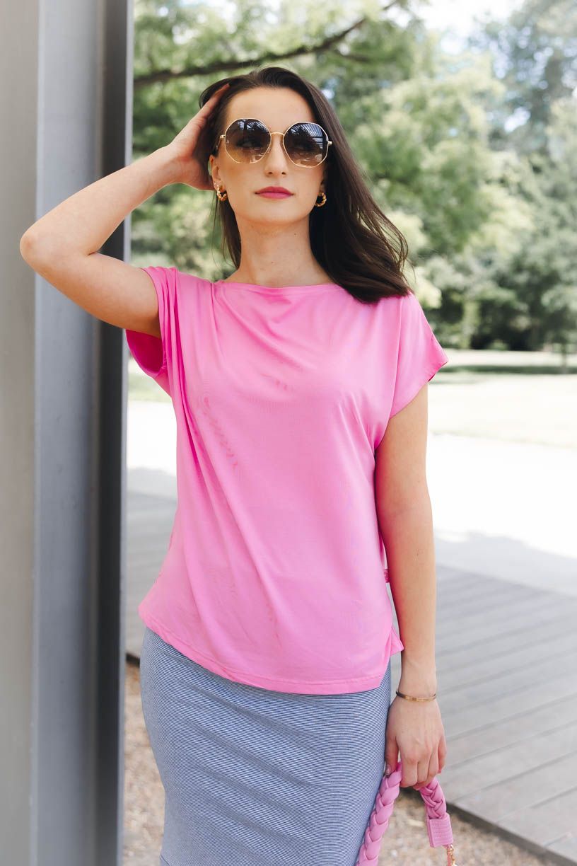 Kačka má na sobě při své výšce 170 cm velikost XS.