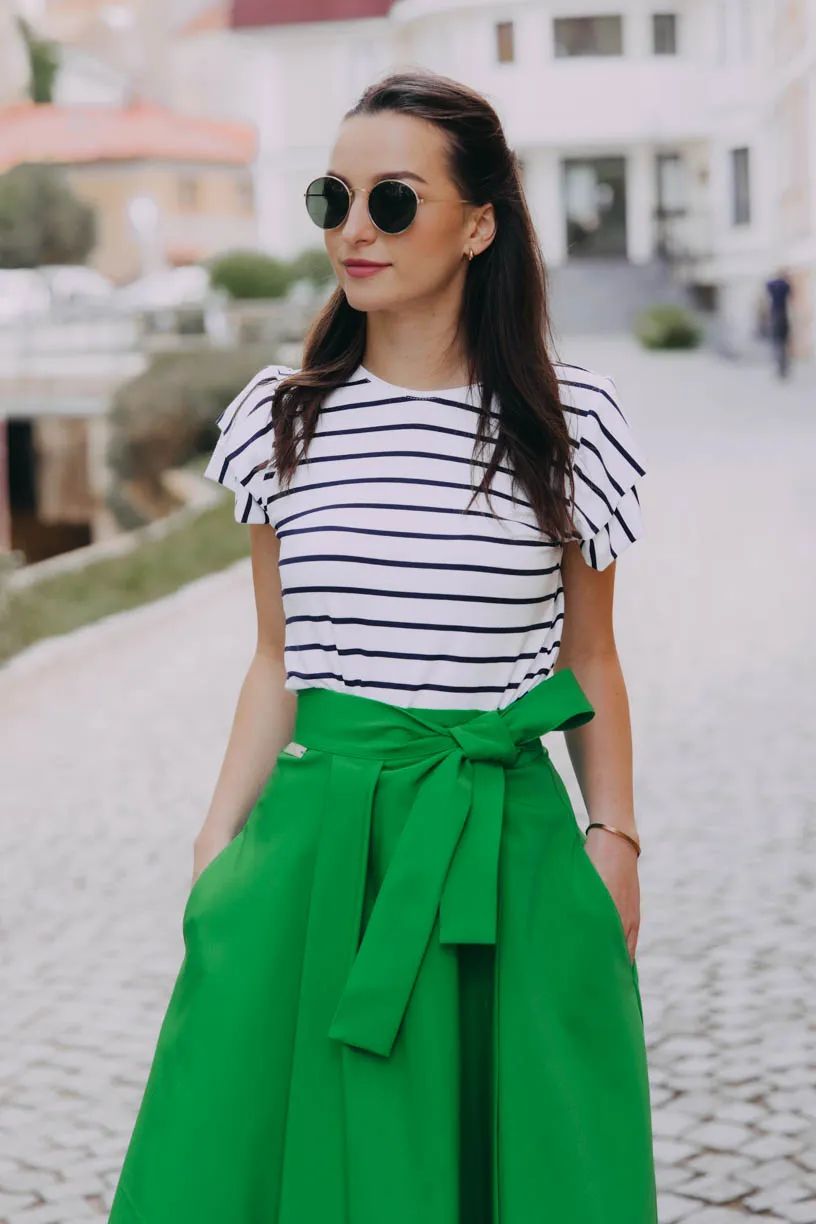 Kačka má na sobě při své výšce 170 cm velikost XS.