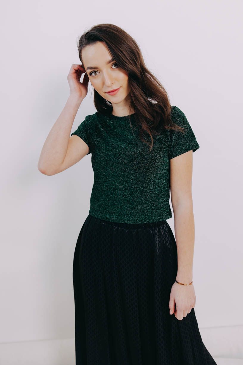 Kačka má na sobě při své výšce 170 cm velikost XS.