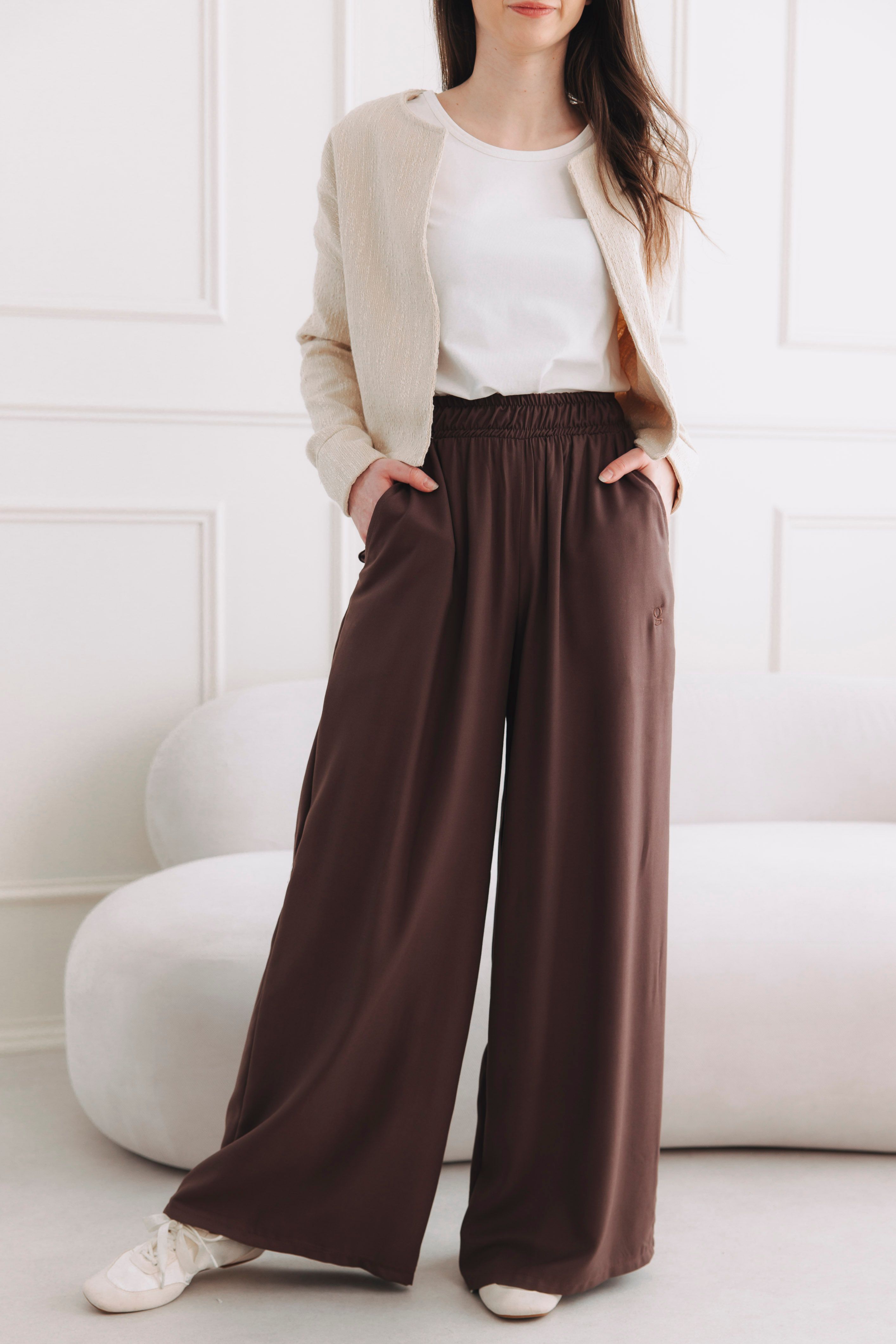 Kalhoty Zanele Brown