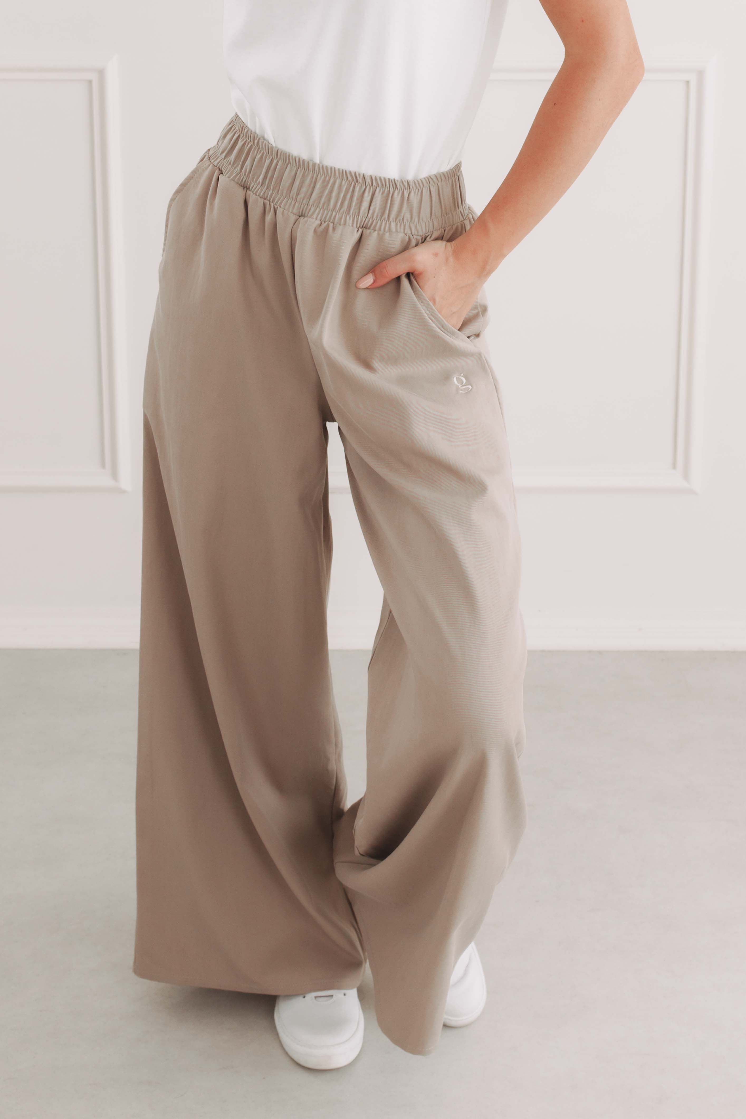 Kalhoty Zanele Beige