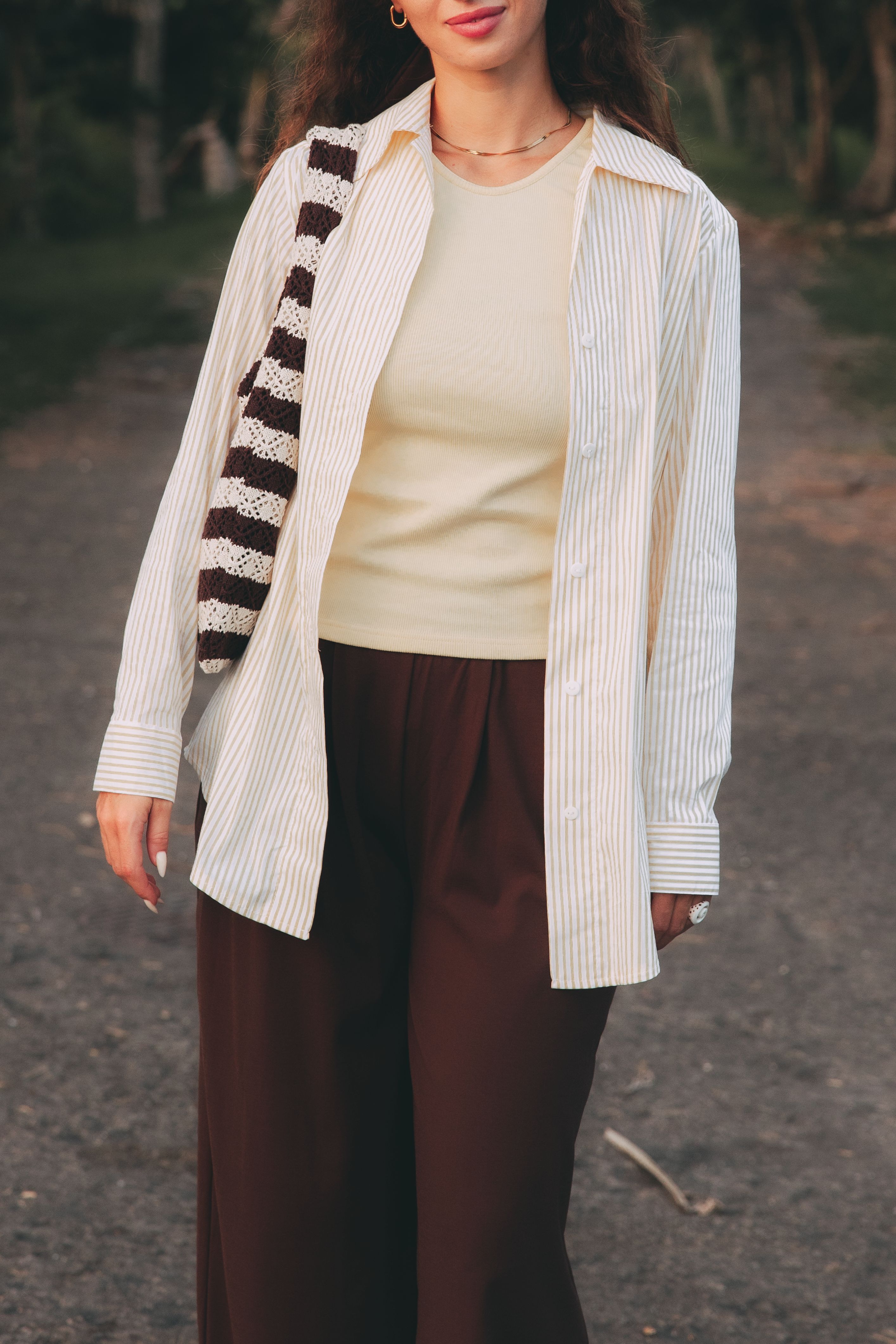 Košile Gauri Yellow Stripe