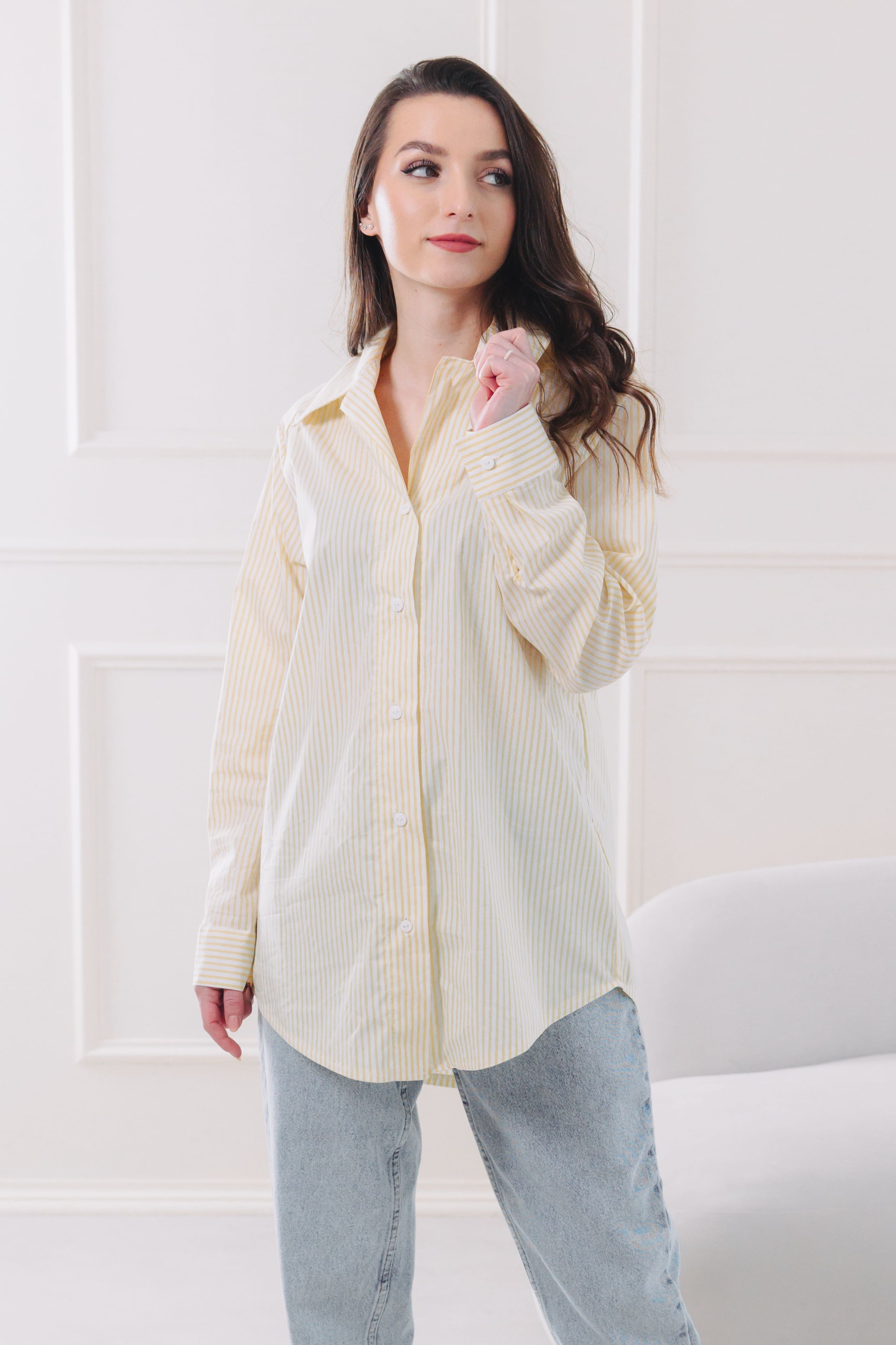 Košile Gauri Yellow Stripe