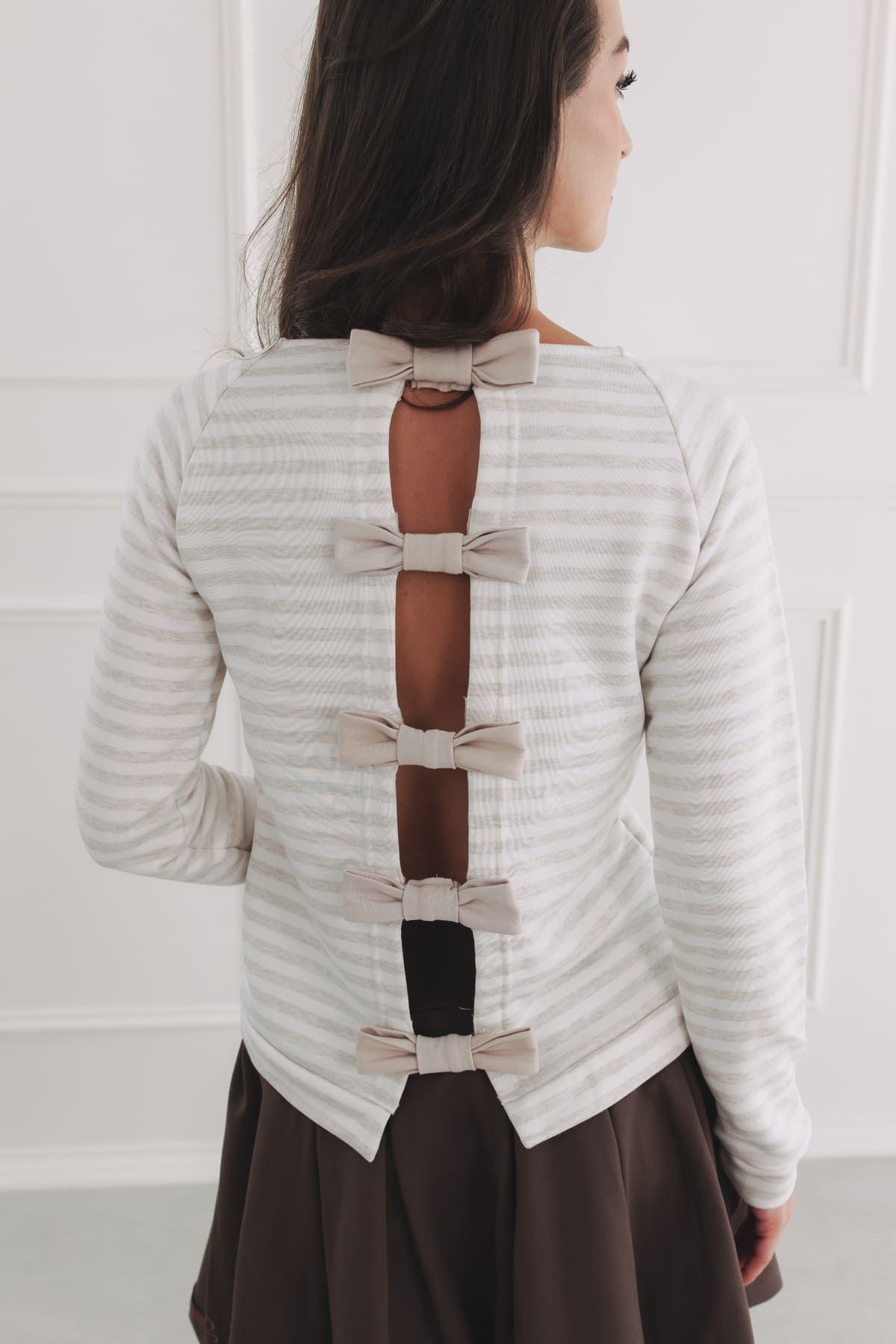 Mikina Alassane Beige Stripe