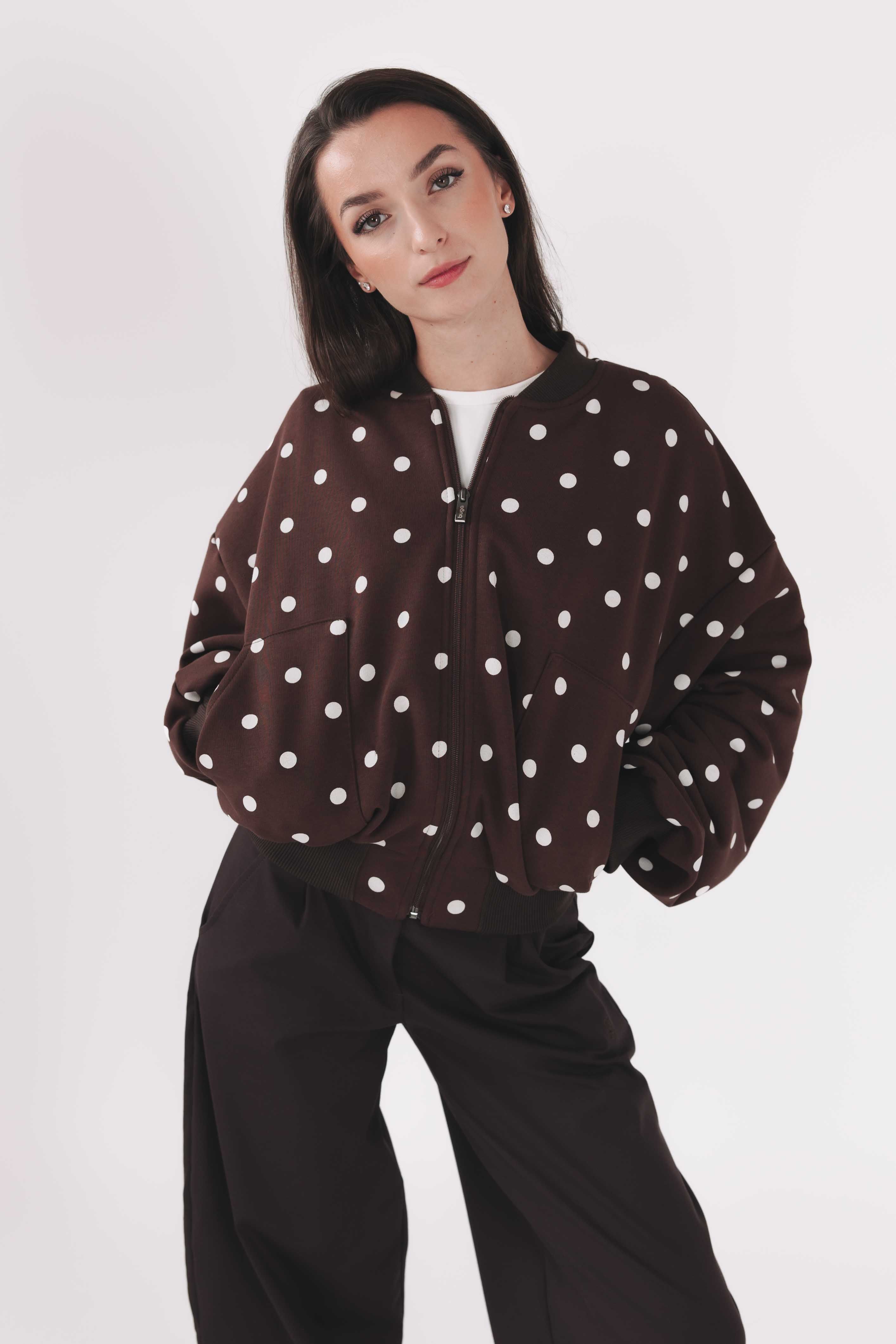 Mikina Tau Brown Dott