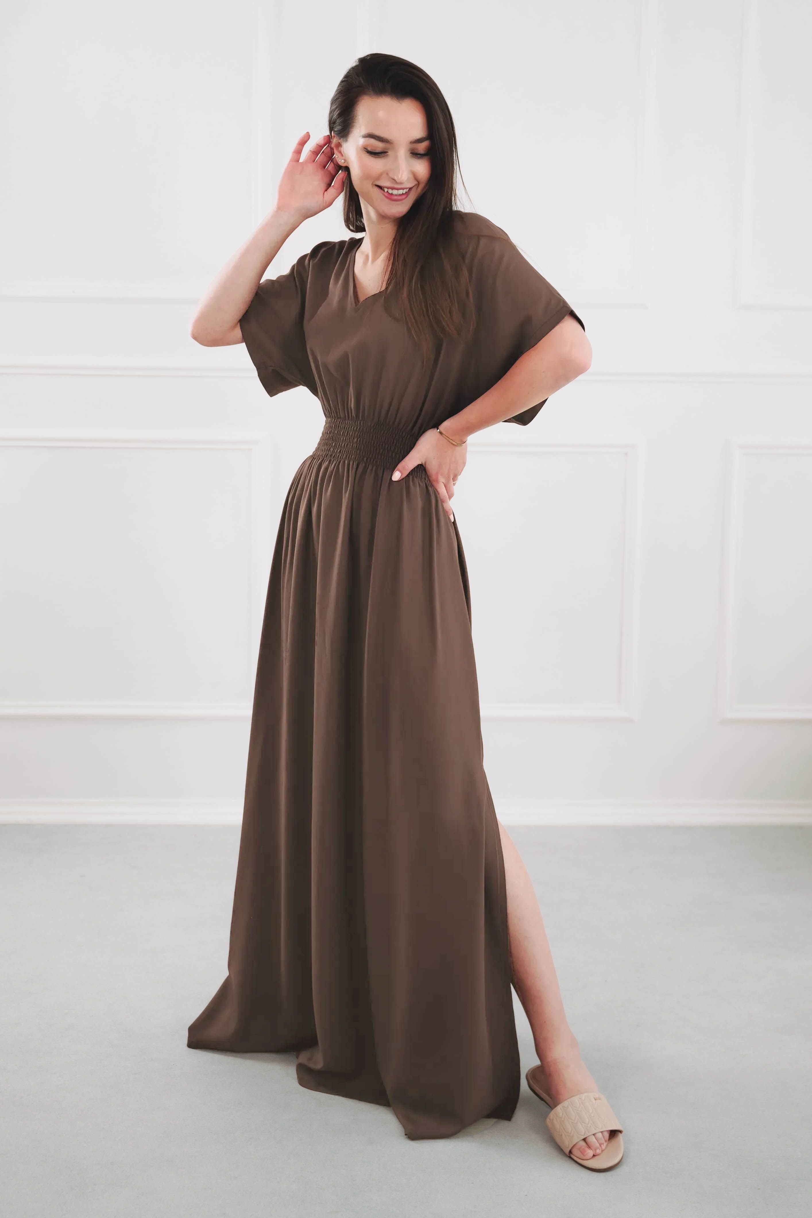 Šaty Anna Long Caramel