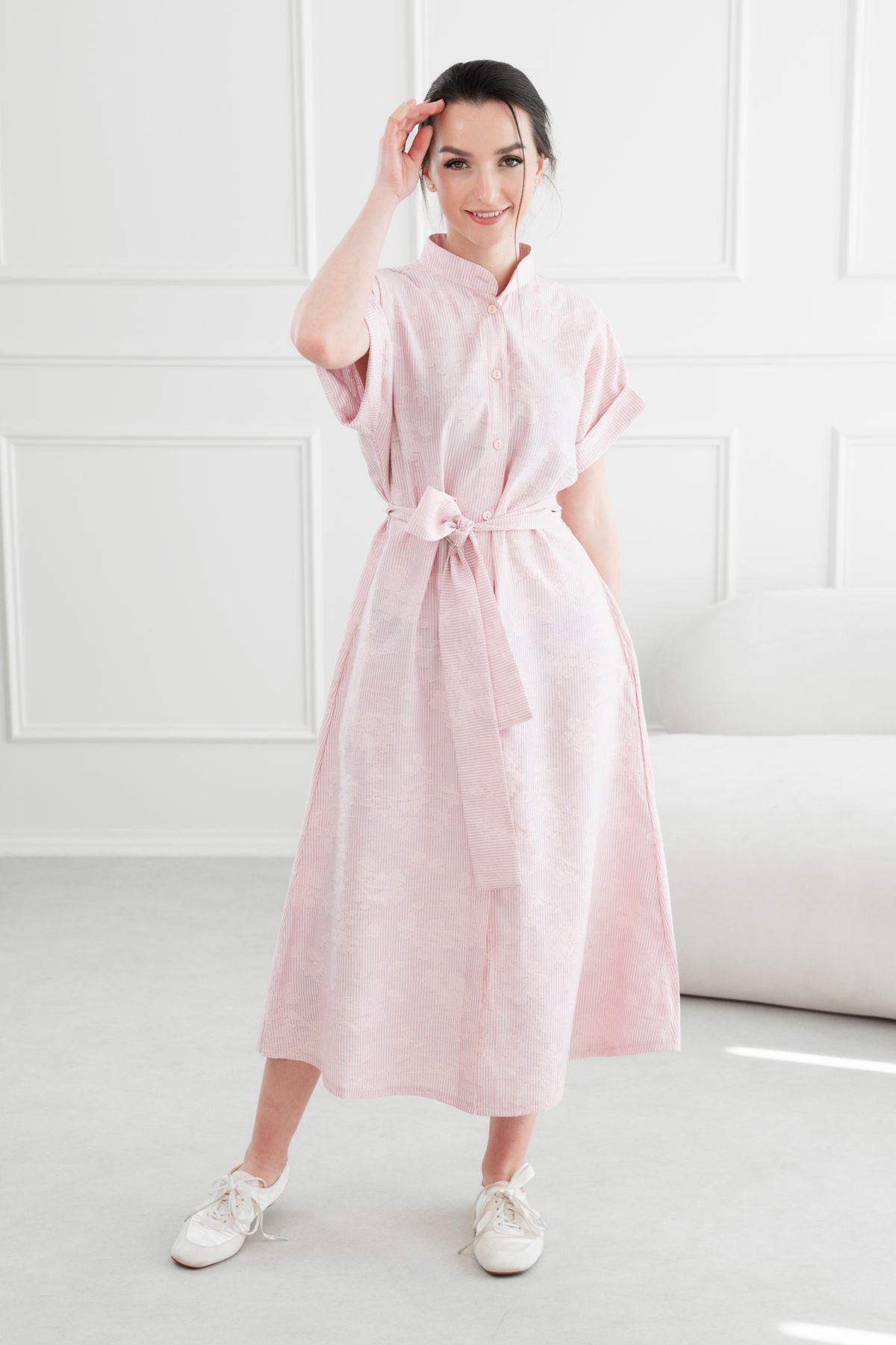 Šaty Shania Pink Stripe