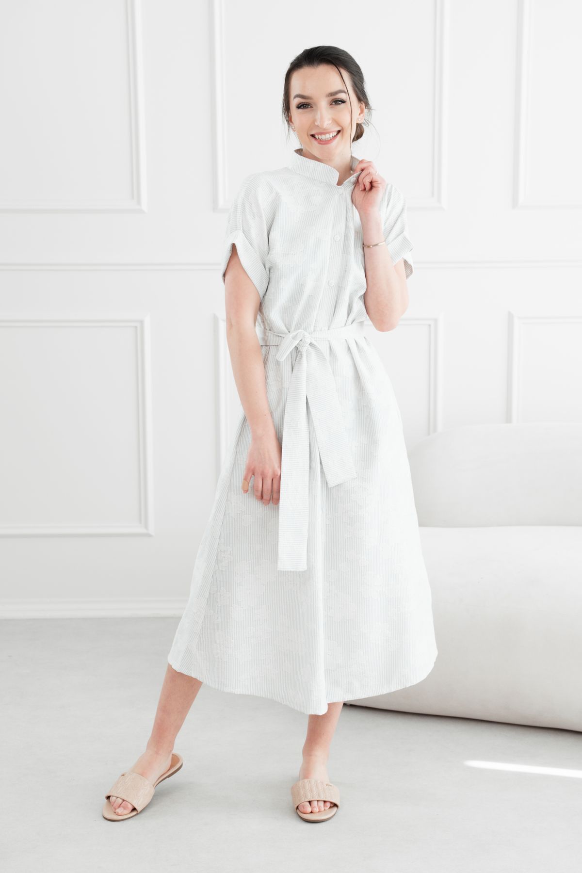 Šaty Shania White Stripe