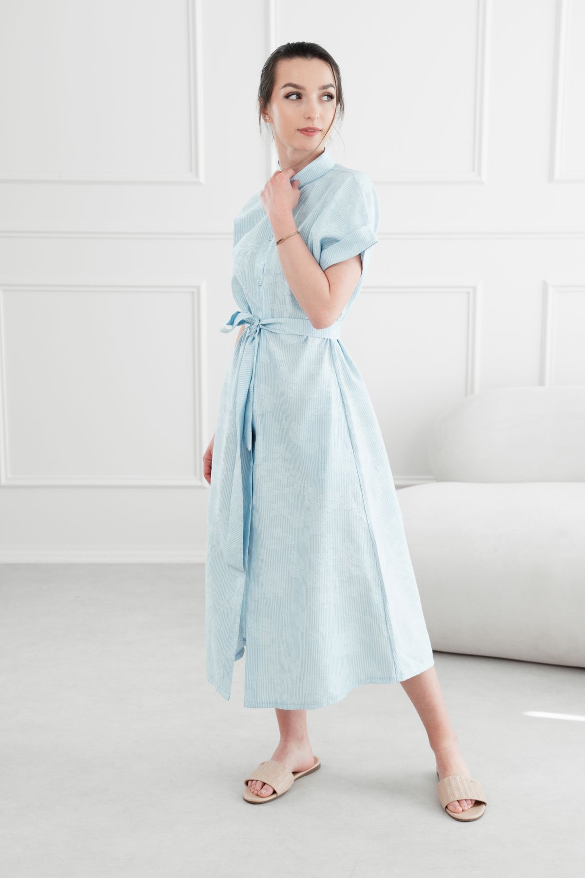 Šaty Shania Blue Stripe