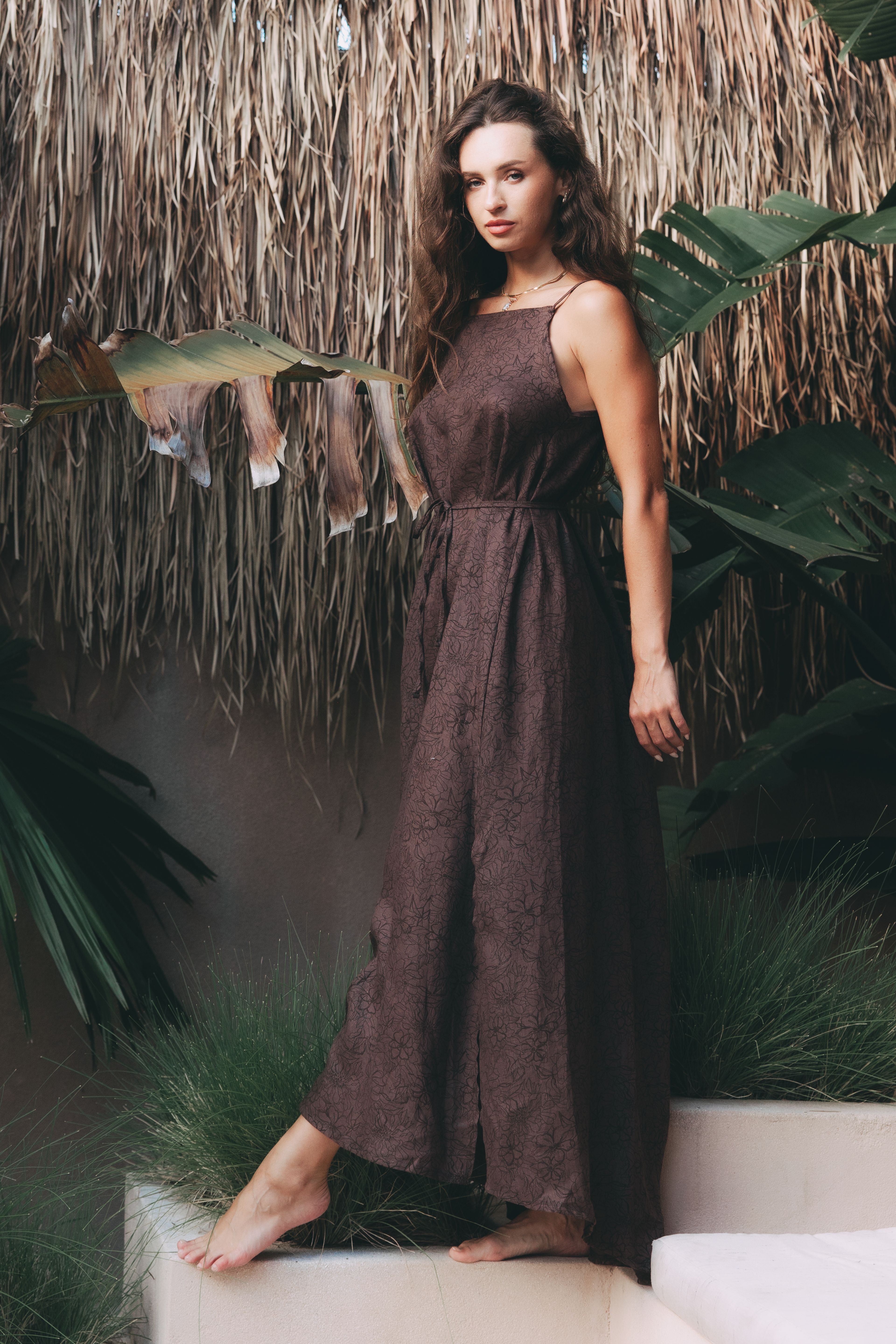 Šaty Ishani Linen Brown