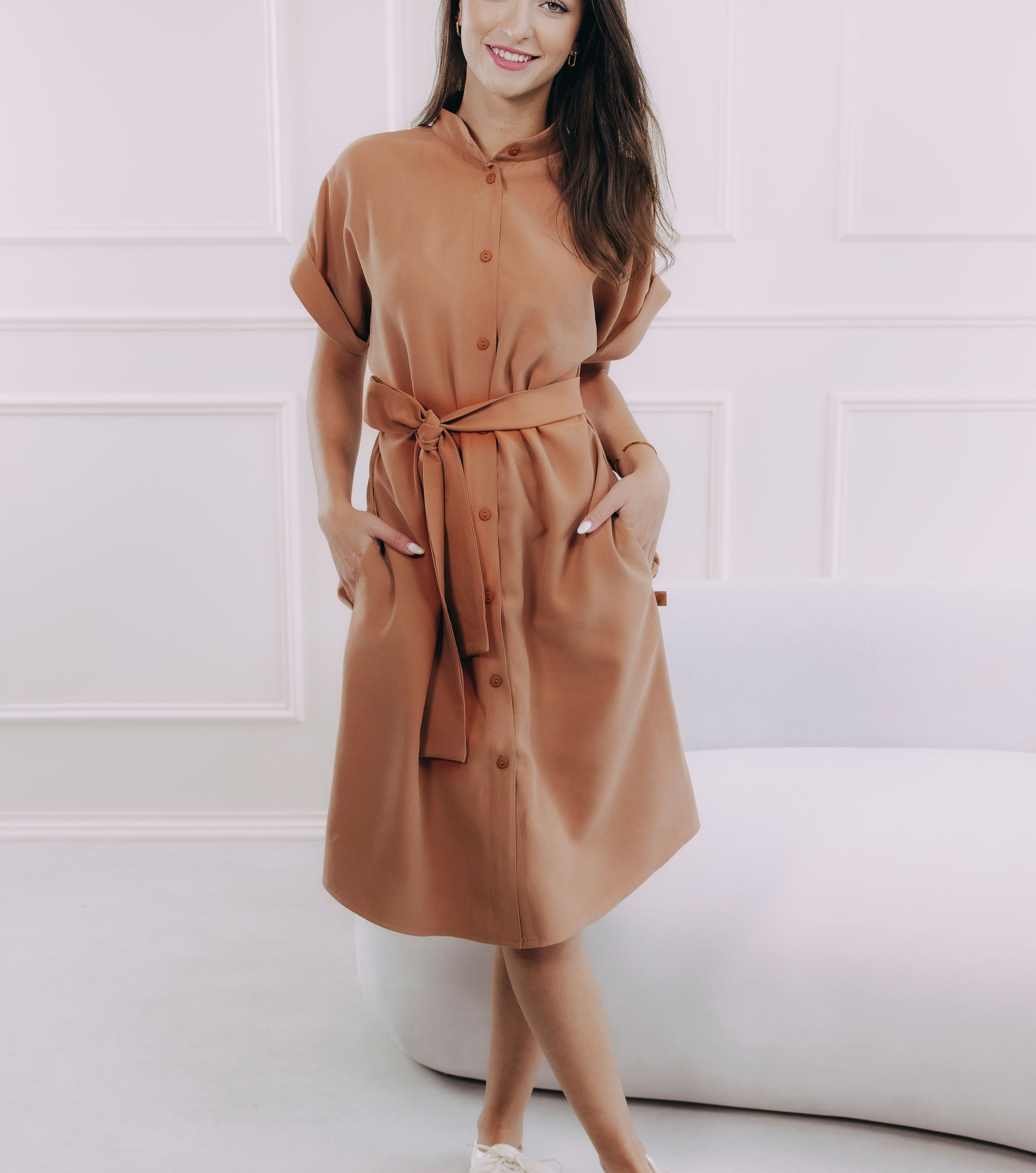 Šaty Shania Short Camel