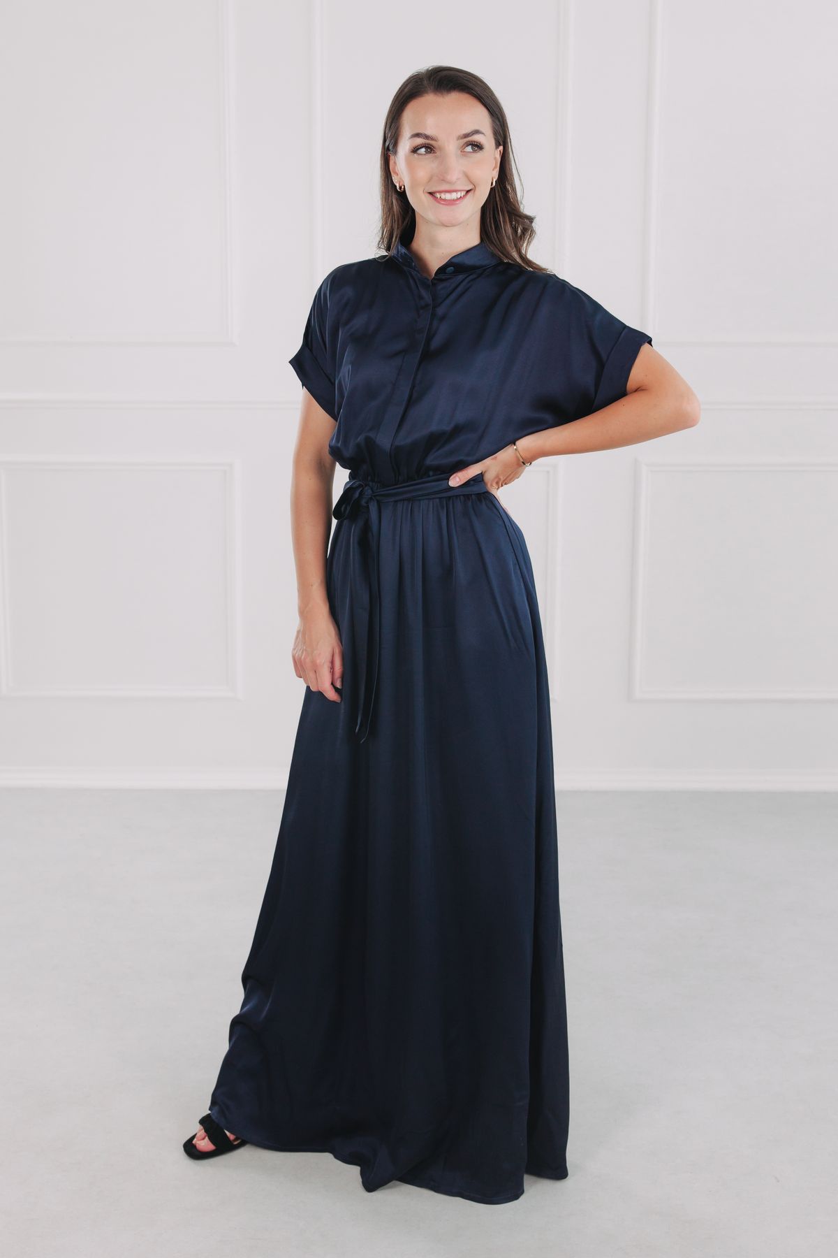 Šaty Yenge Silky Eco Navy