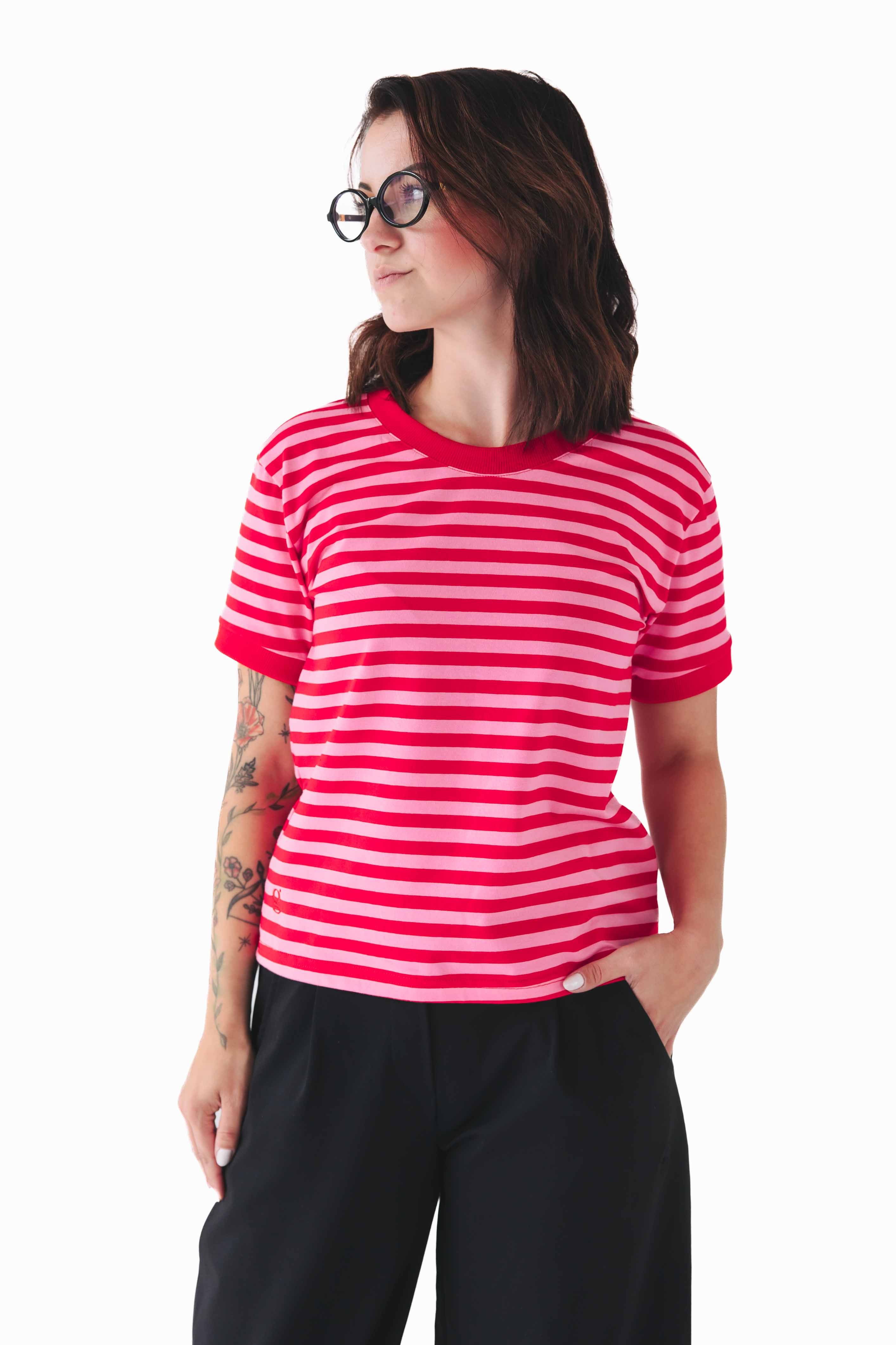 Tričko Ayuba Red Stripe