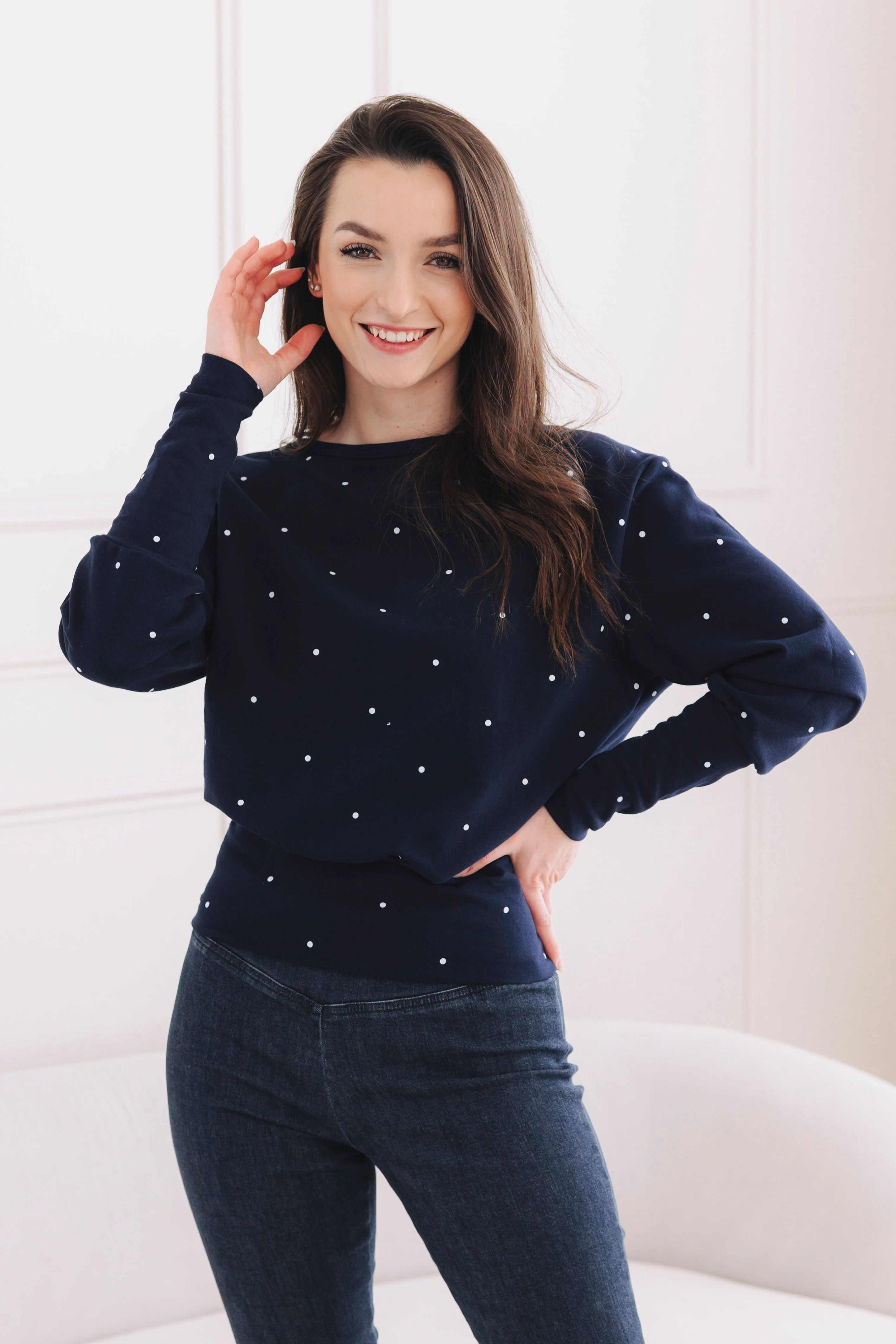 Tričko Chinedu Navy Dott