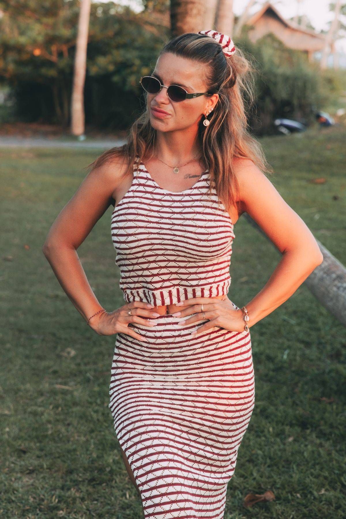 Tílko Fayola Bordo Stripe