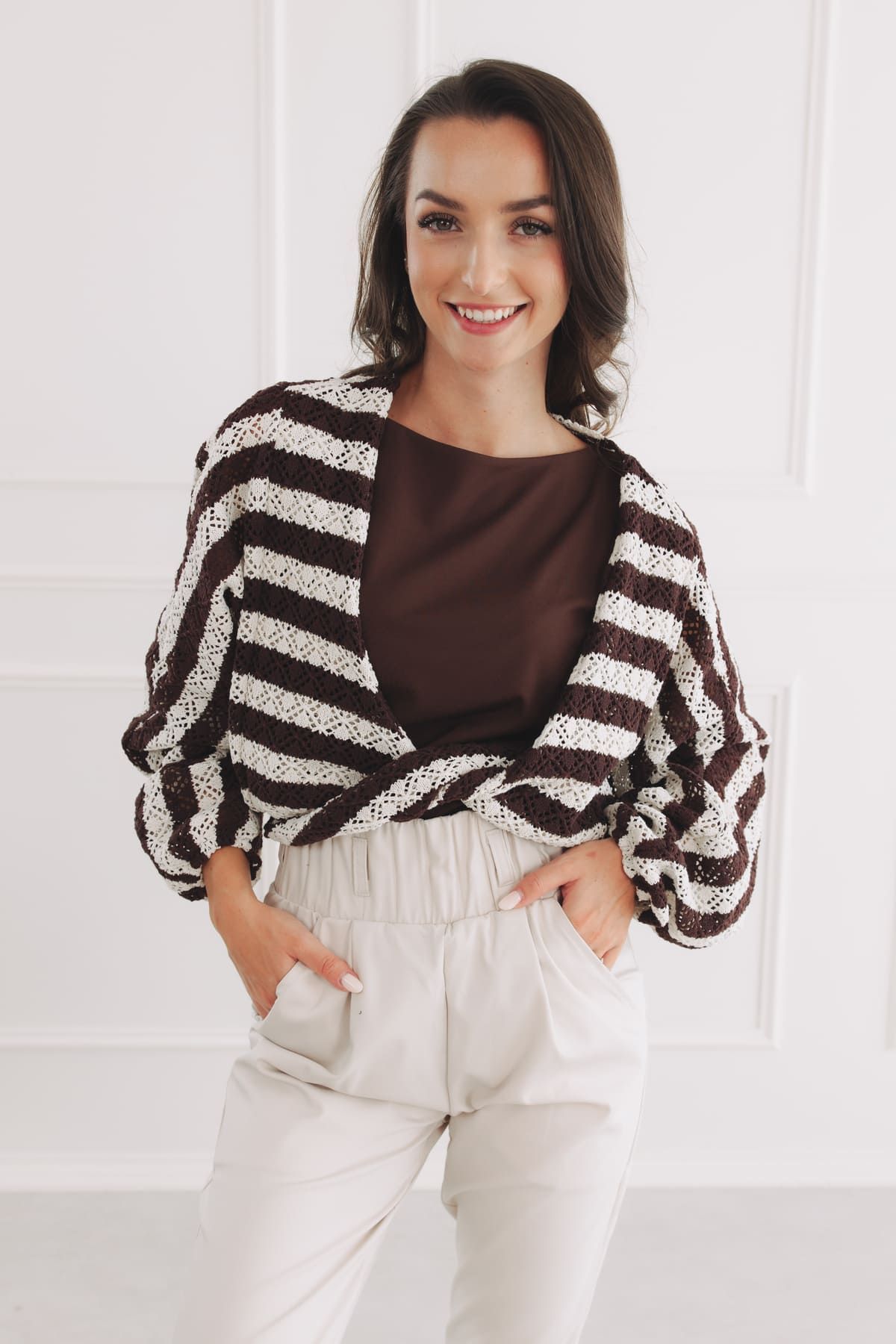 Top Atai Brown Stripe