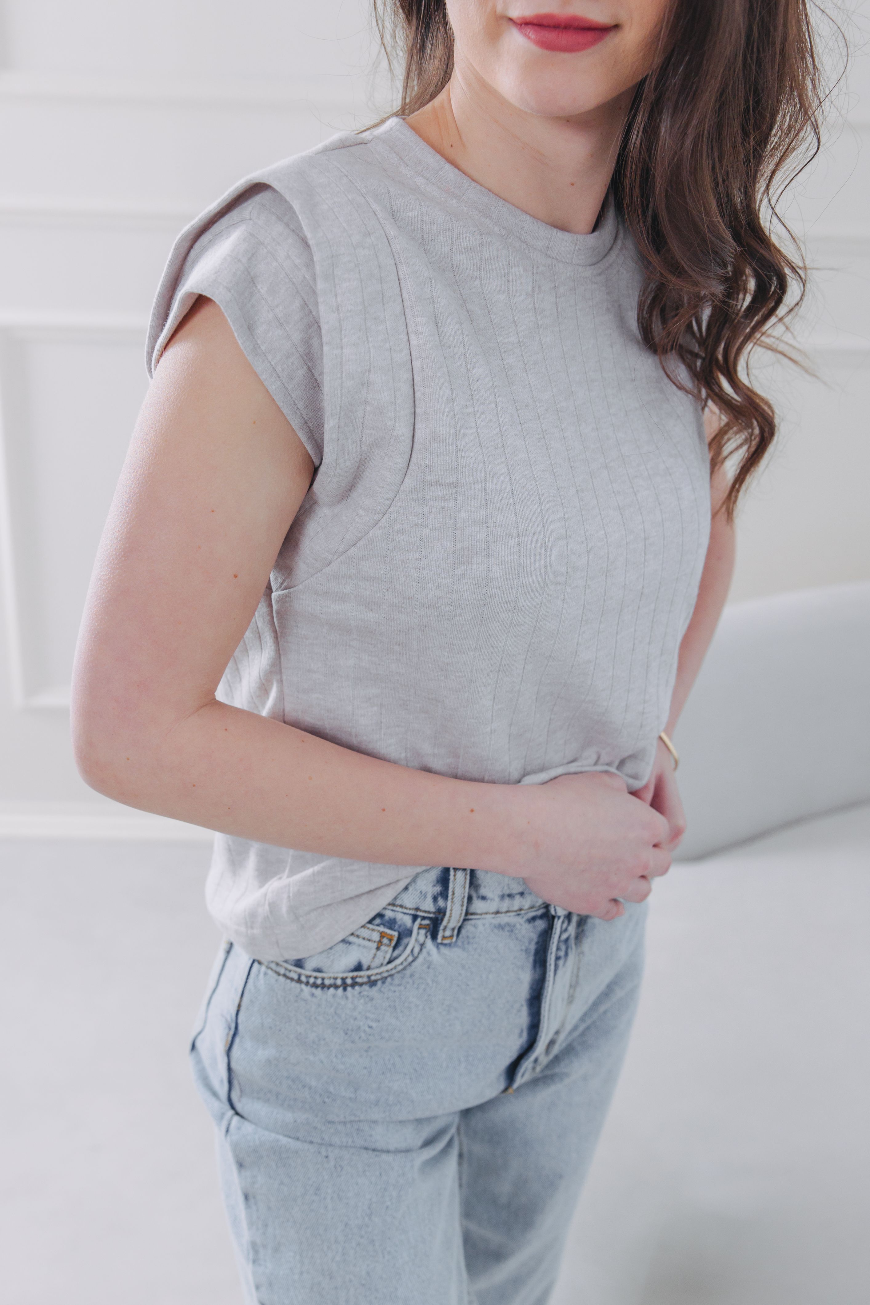 Tričko Kimani Grey Stripe