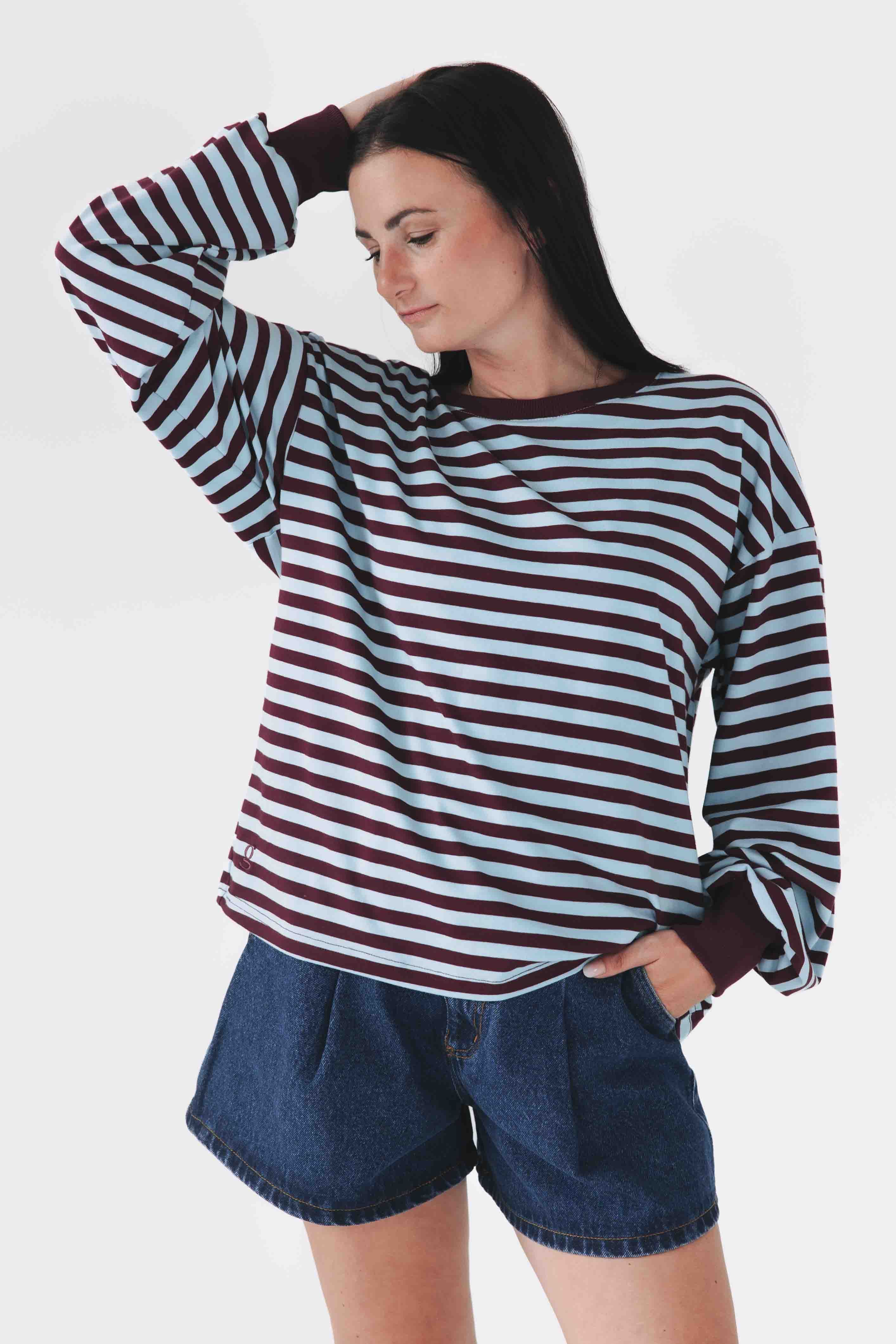 Tričko Odia Blue Stripe