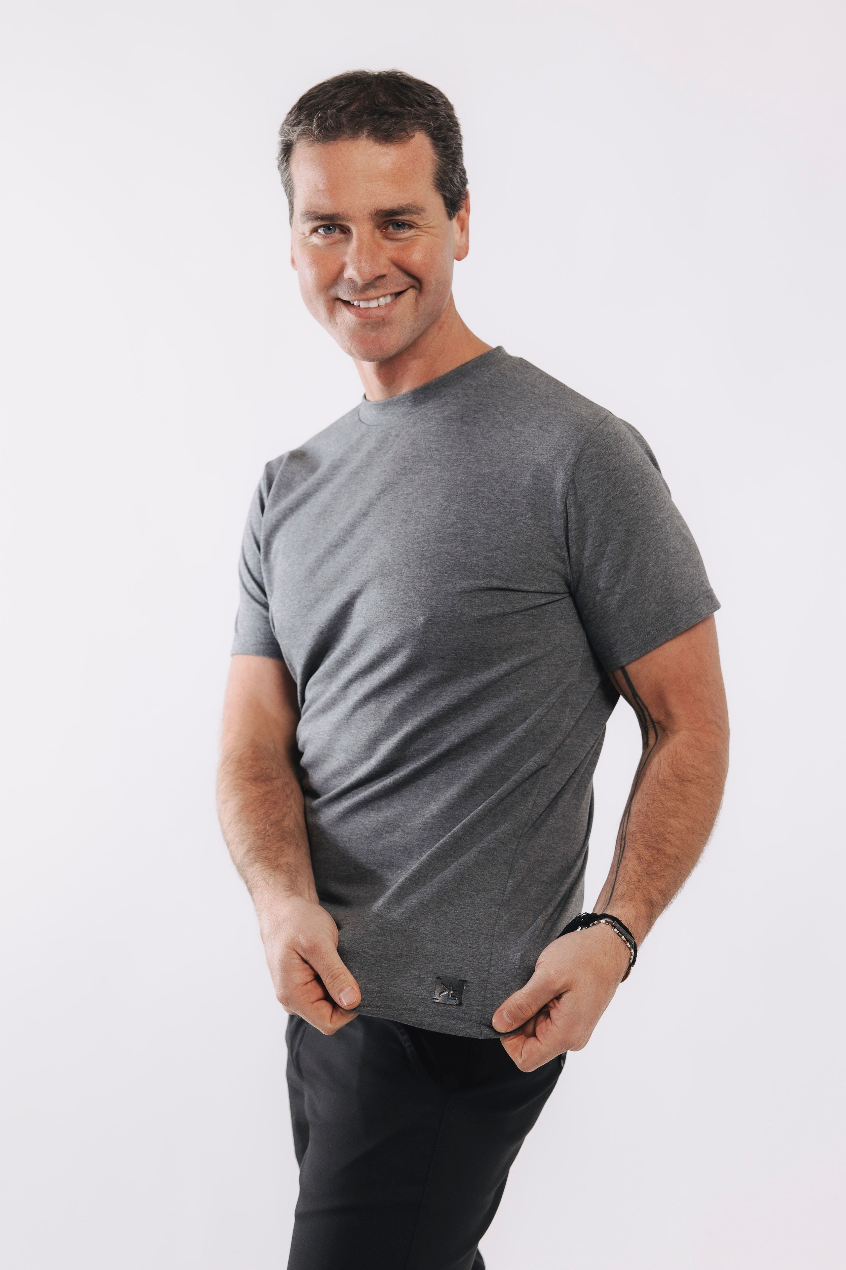 Tričko Malik Grey Melange