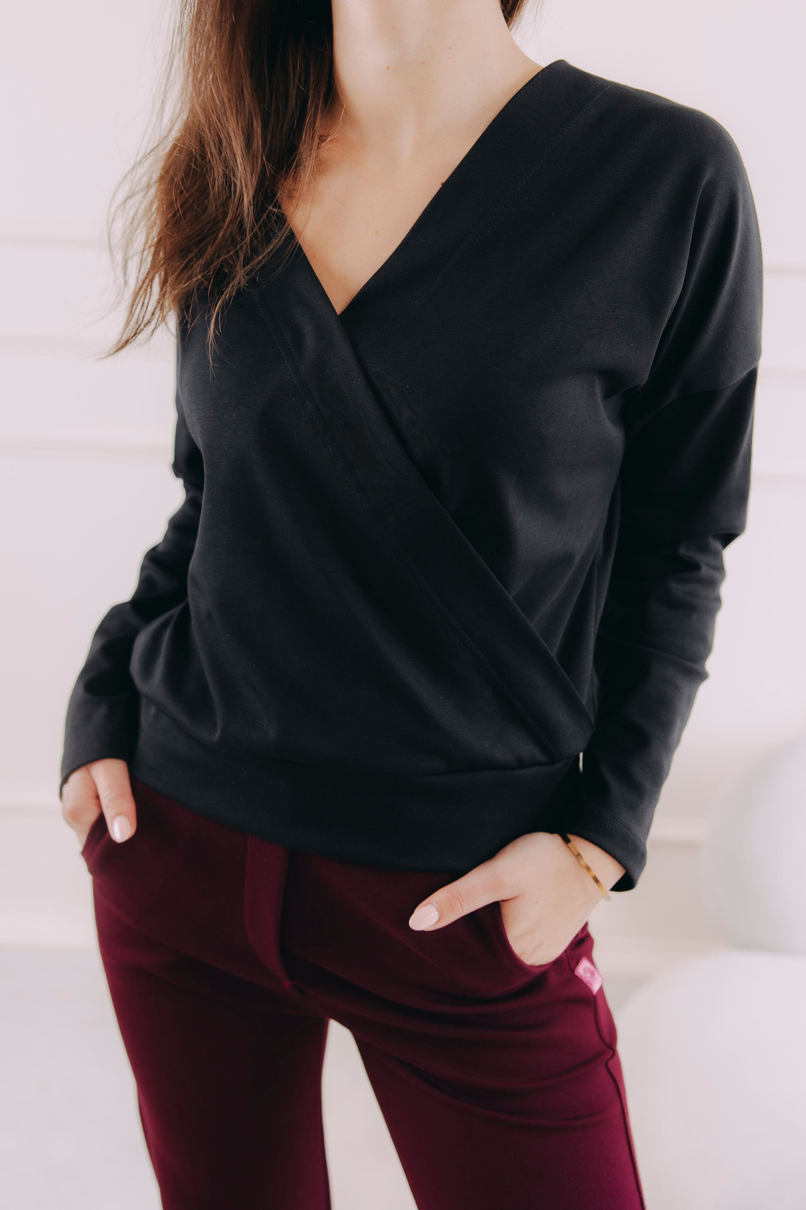 Tričko Bakari Long Black