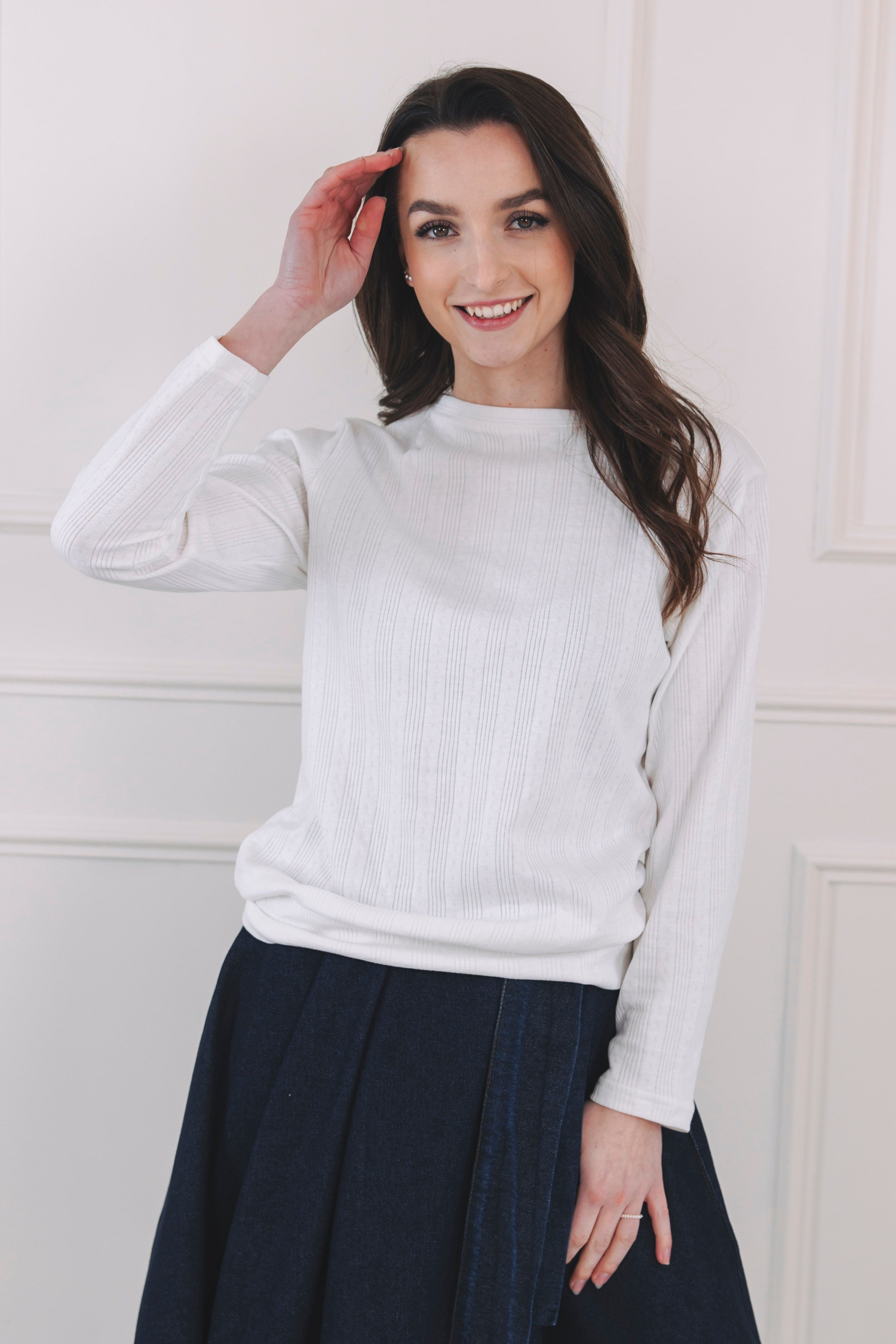 Tričko Sefu Long Ecru