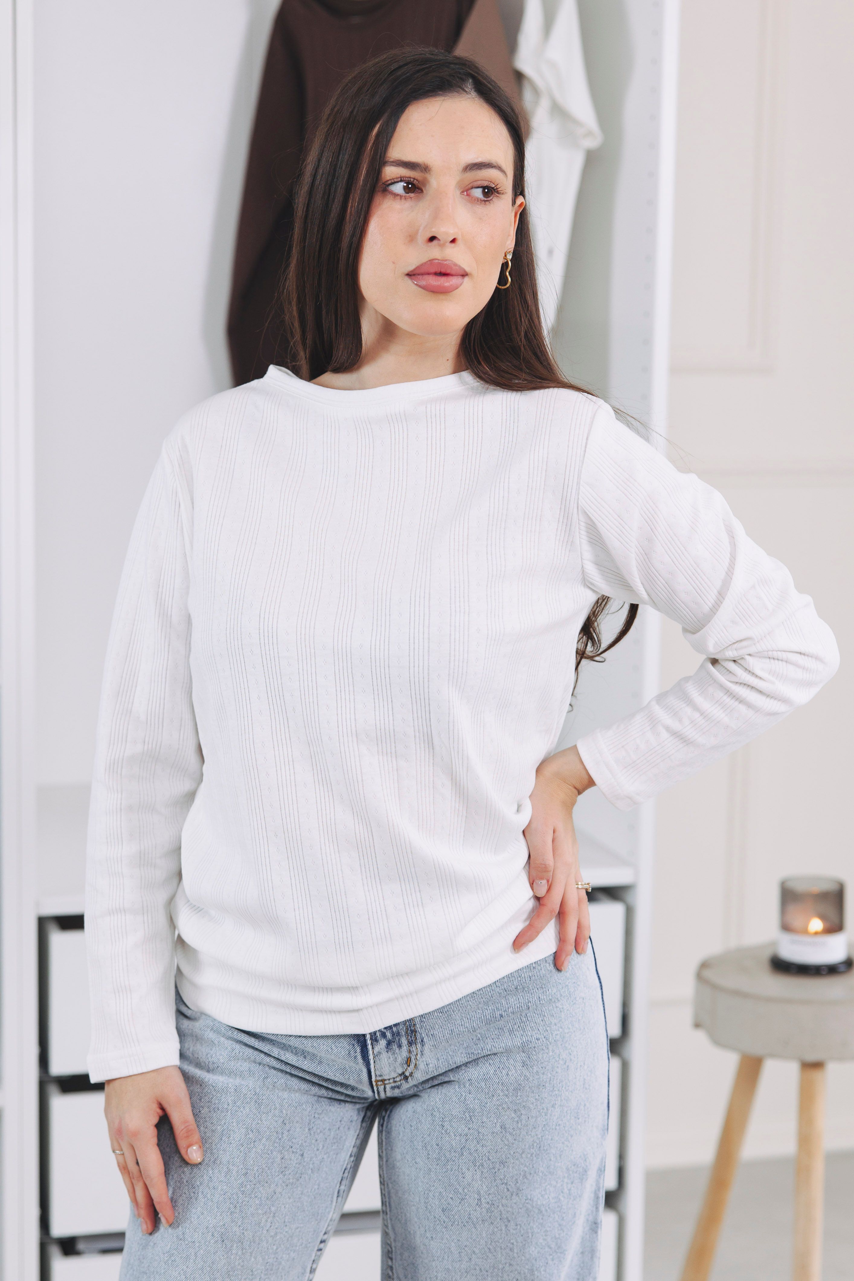 Tričko Sefu Long Ecru