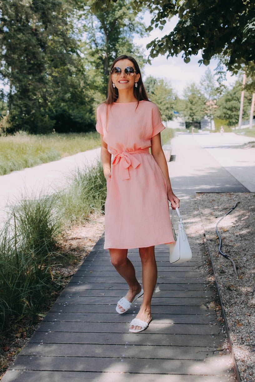 Šaty Boho Short Peach