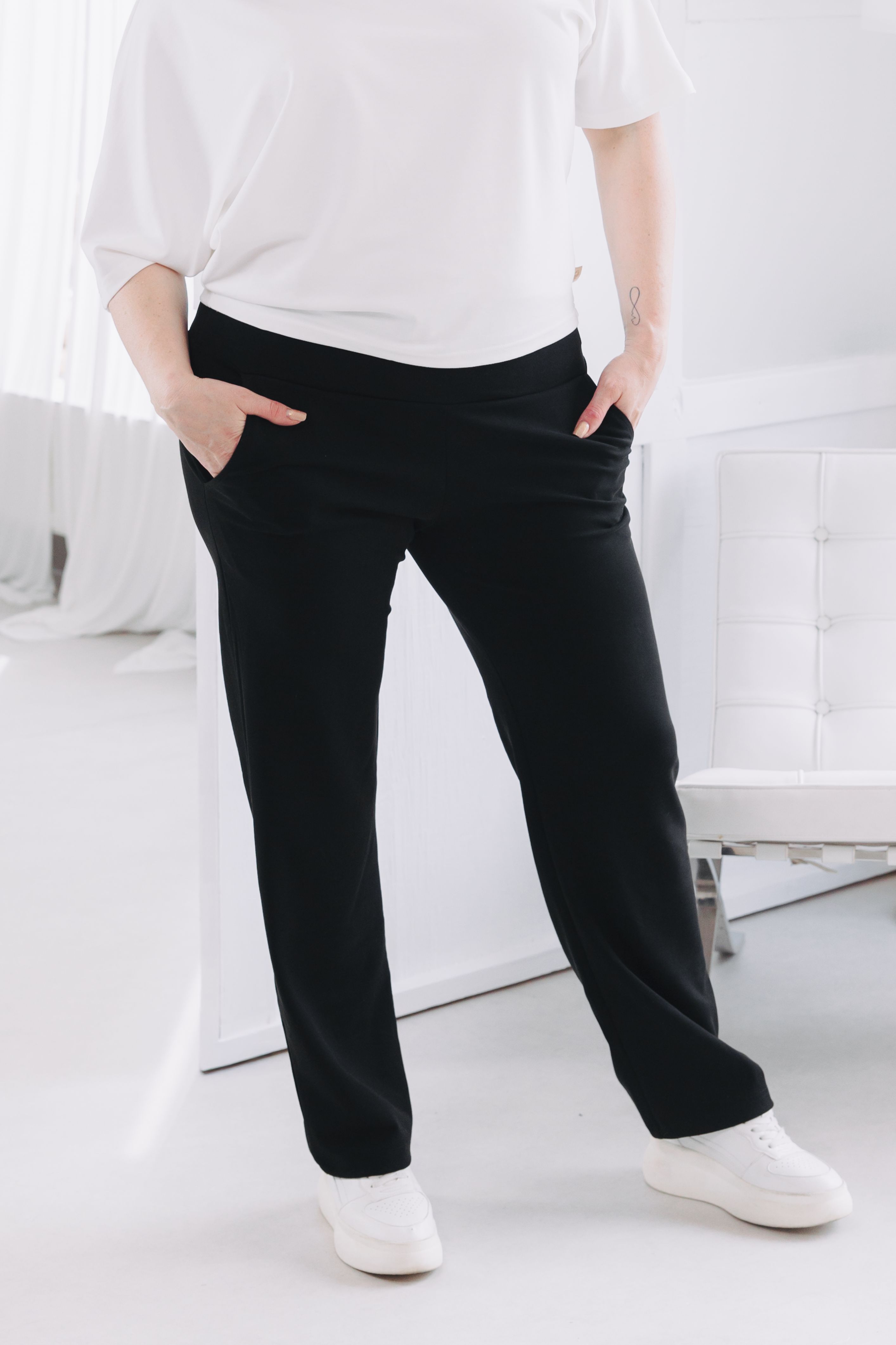 Kalhoty Nala Thin Black Plus