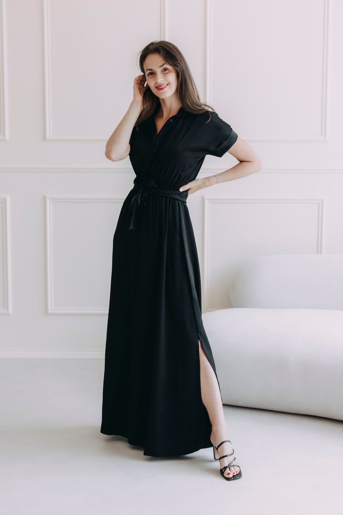 Šaty Yenge Silky Eco Black
