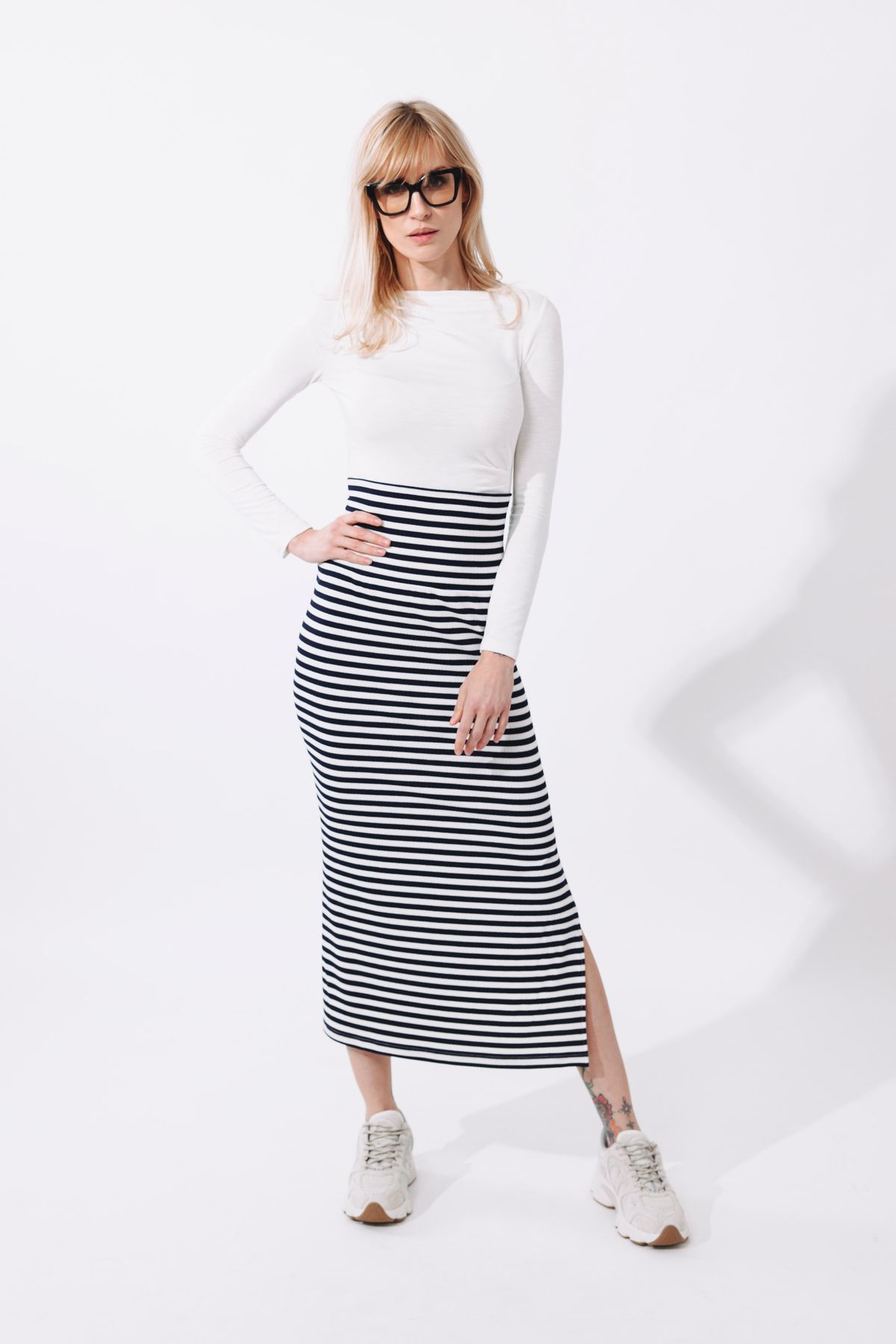 Sukně Ayana Navy Stripe