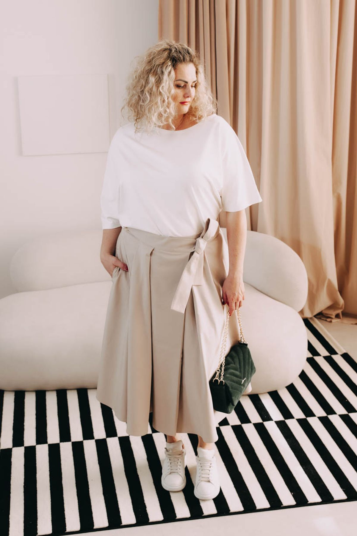 Sukňa Mawe Beige Plus
