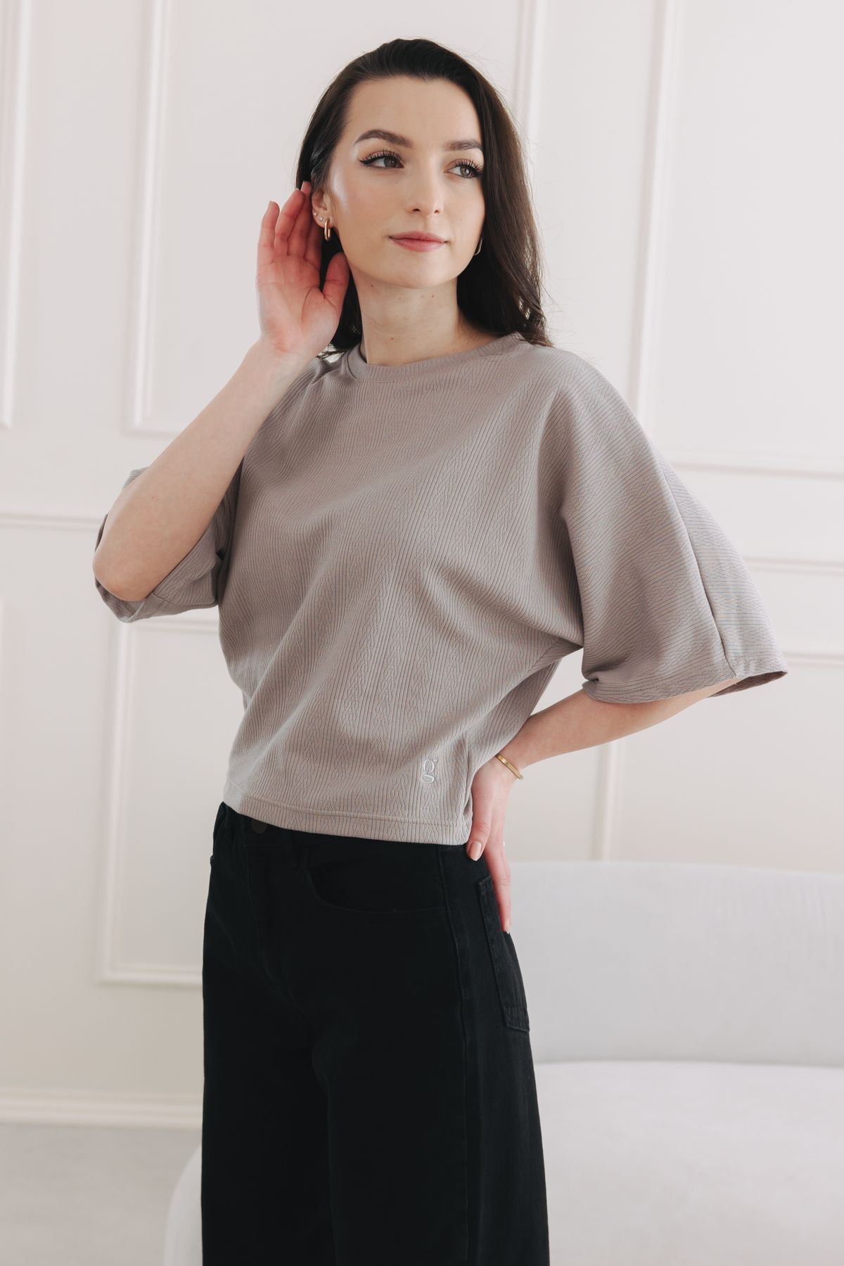 Tričko Chioma Taupe Grey
