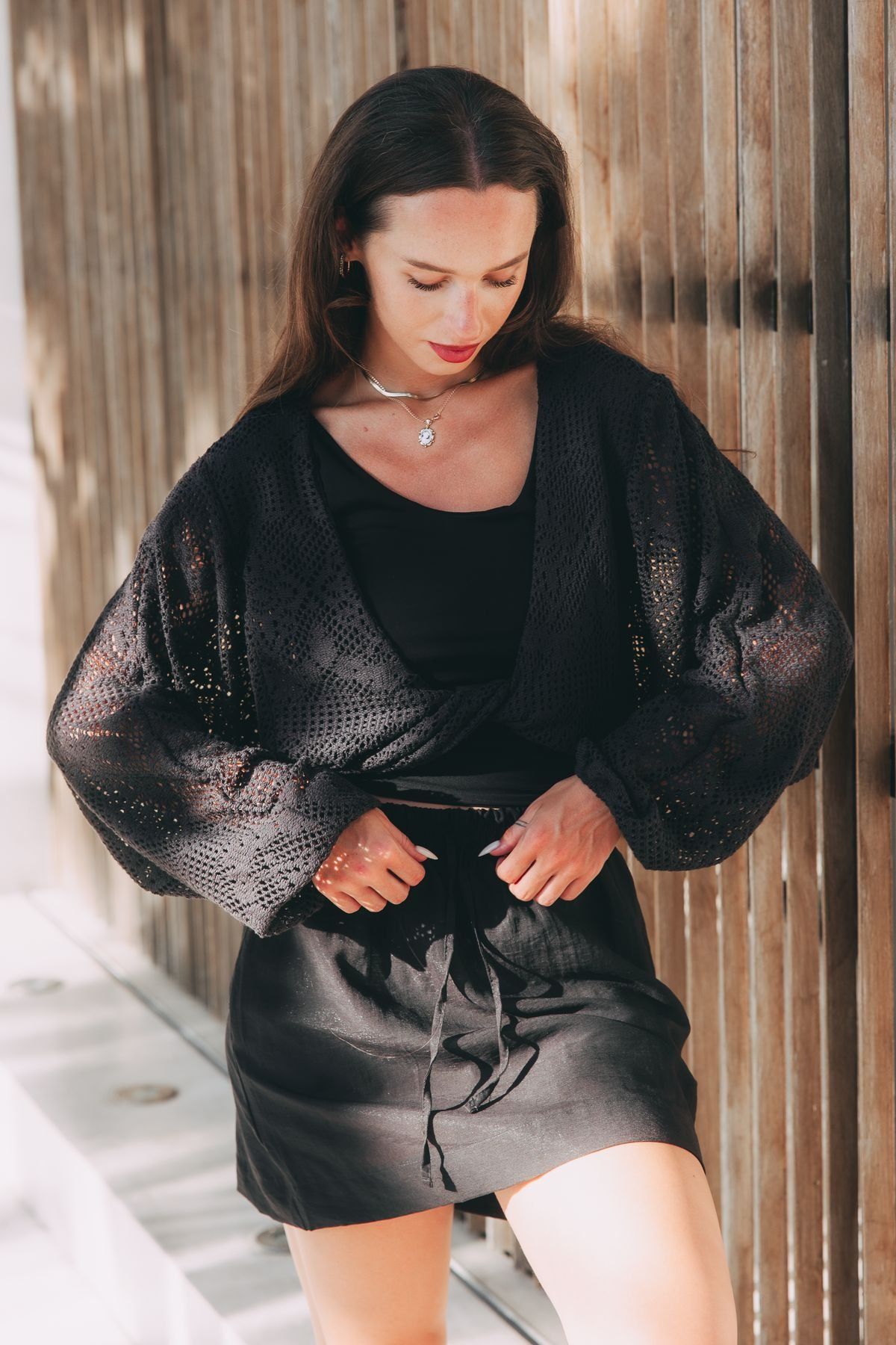 Top Atai Black Lace