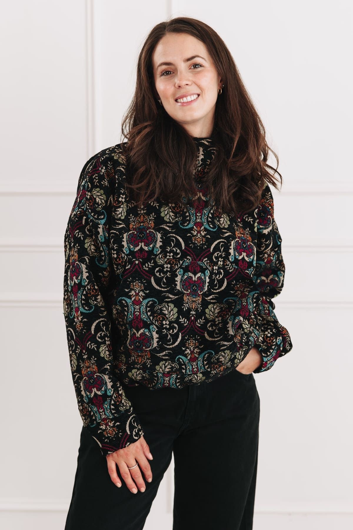 Mikina Dubaku Black Jacquard