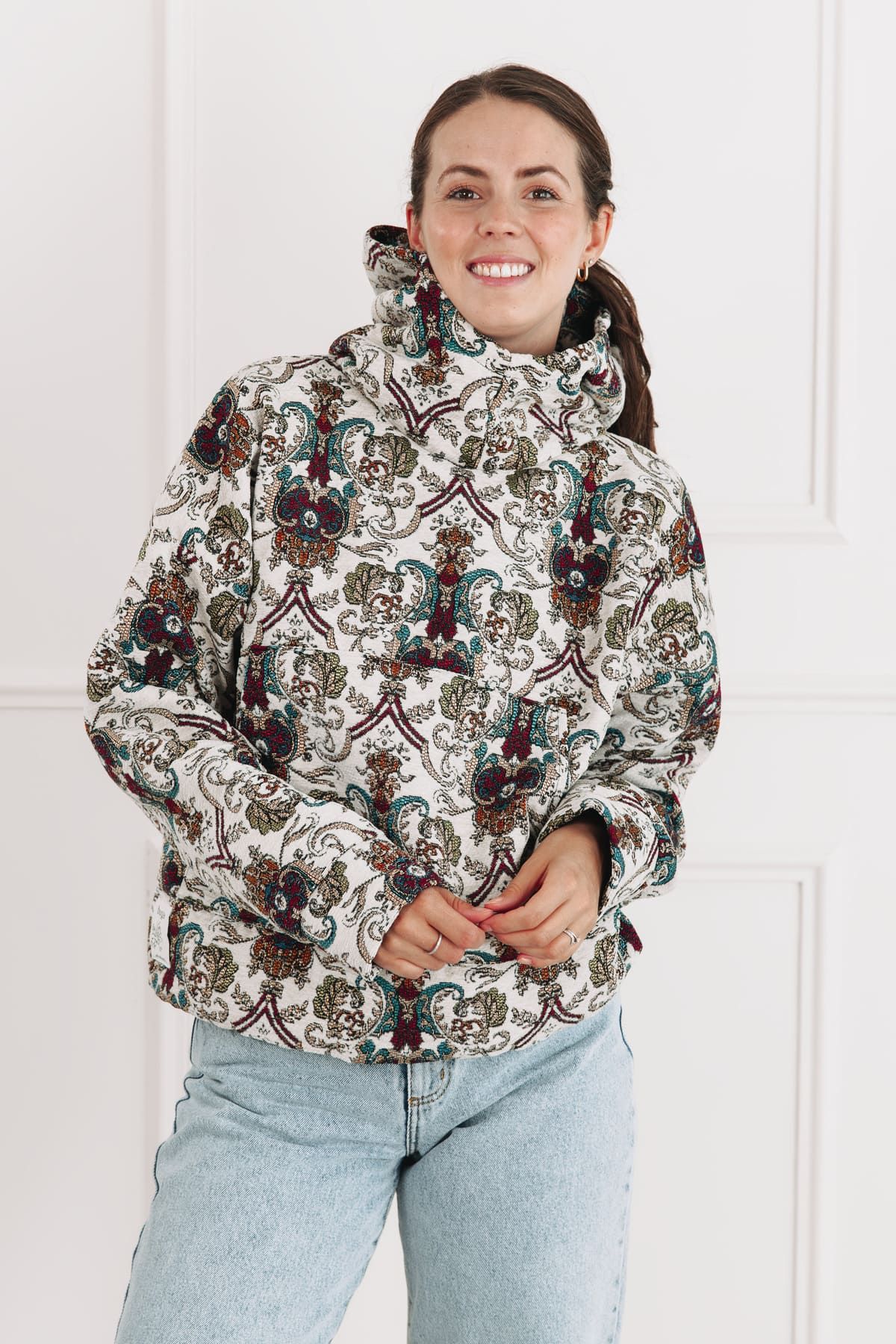 Mikina Dubaku Creeme Jacquard