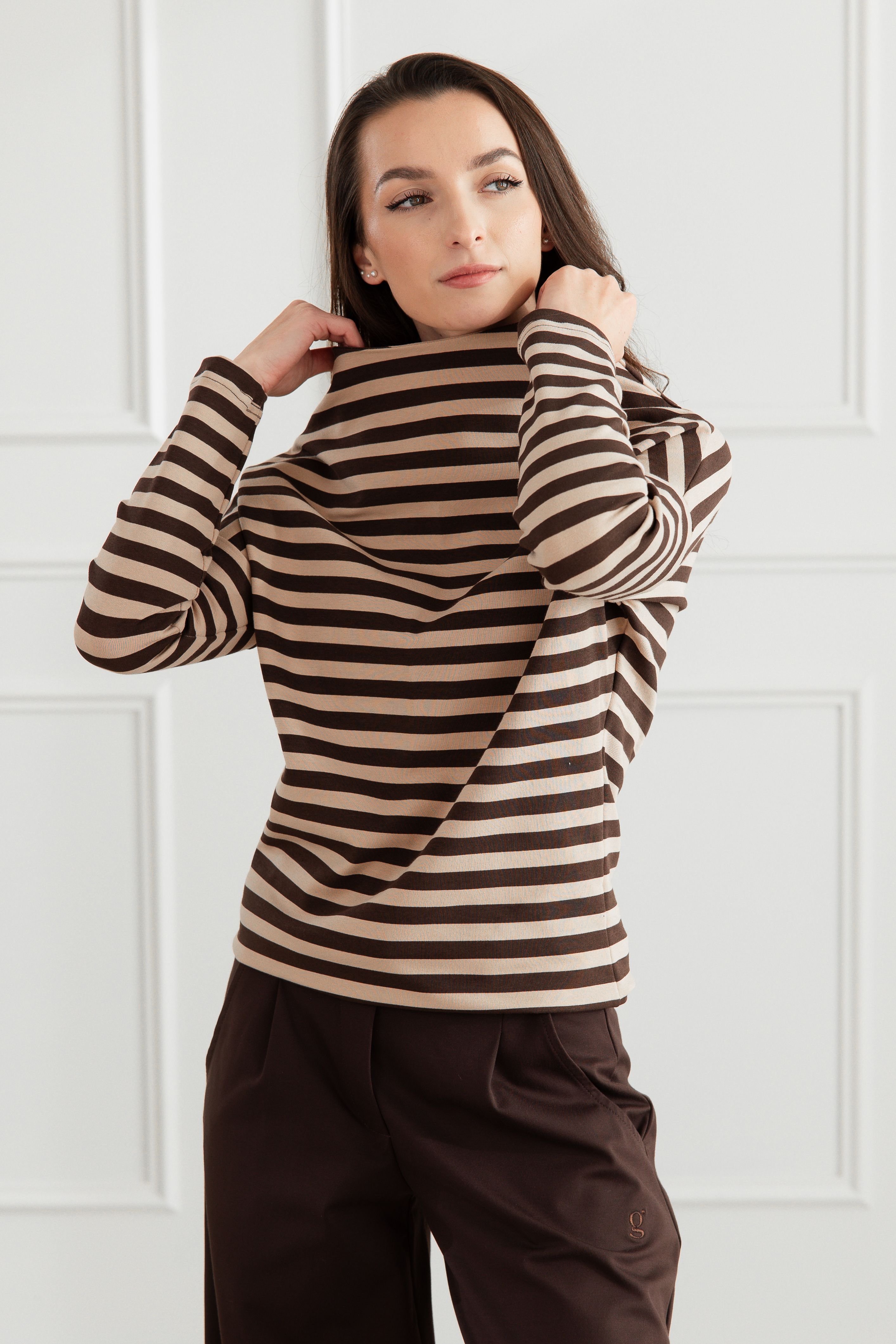 Mikina Izi Beige Stripe