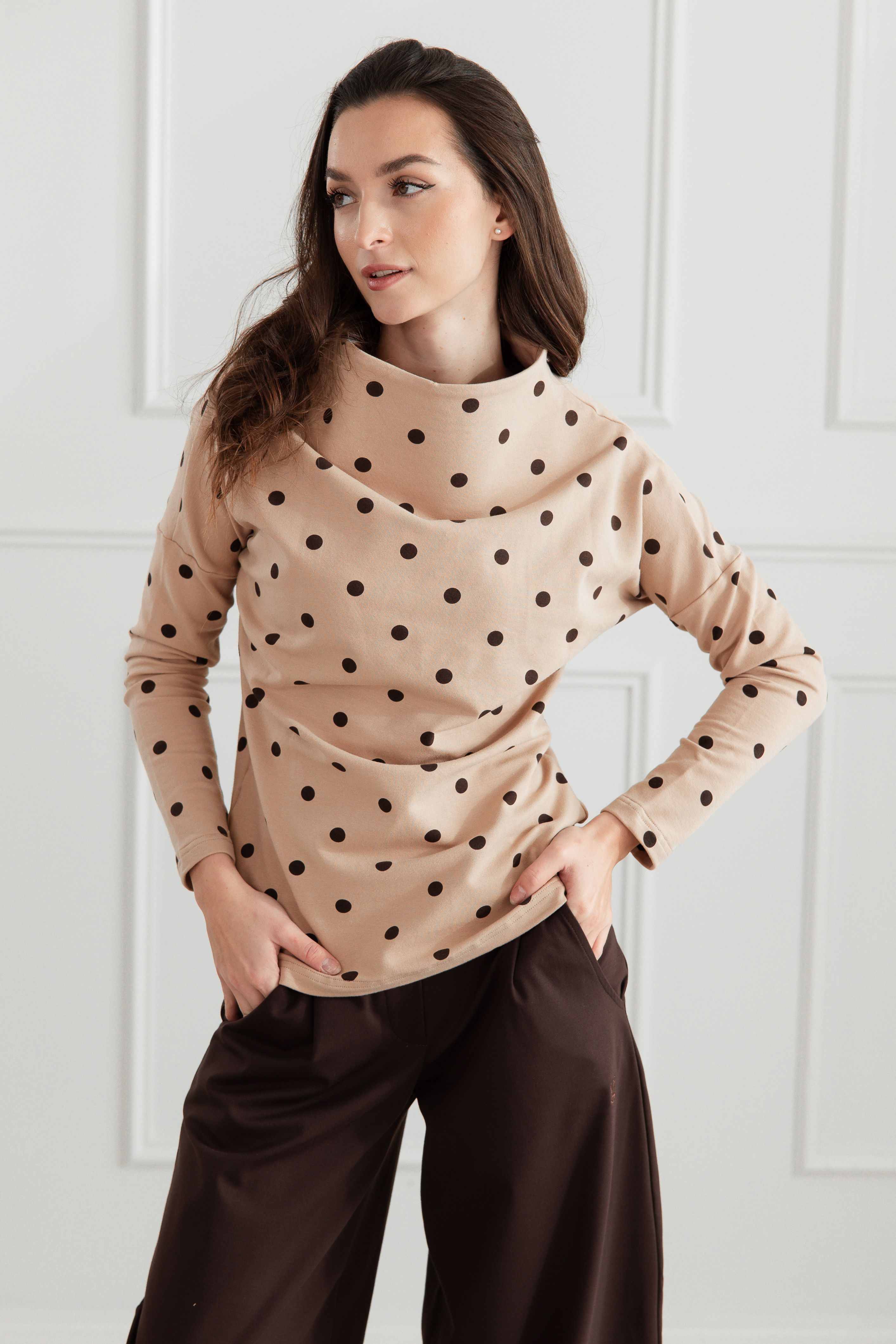 Mikina Izi Beige Dott