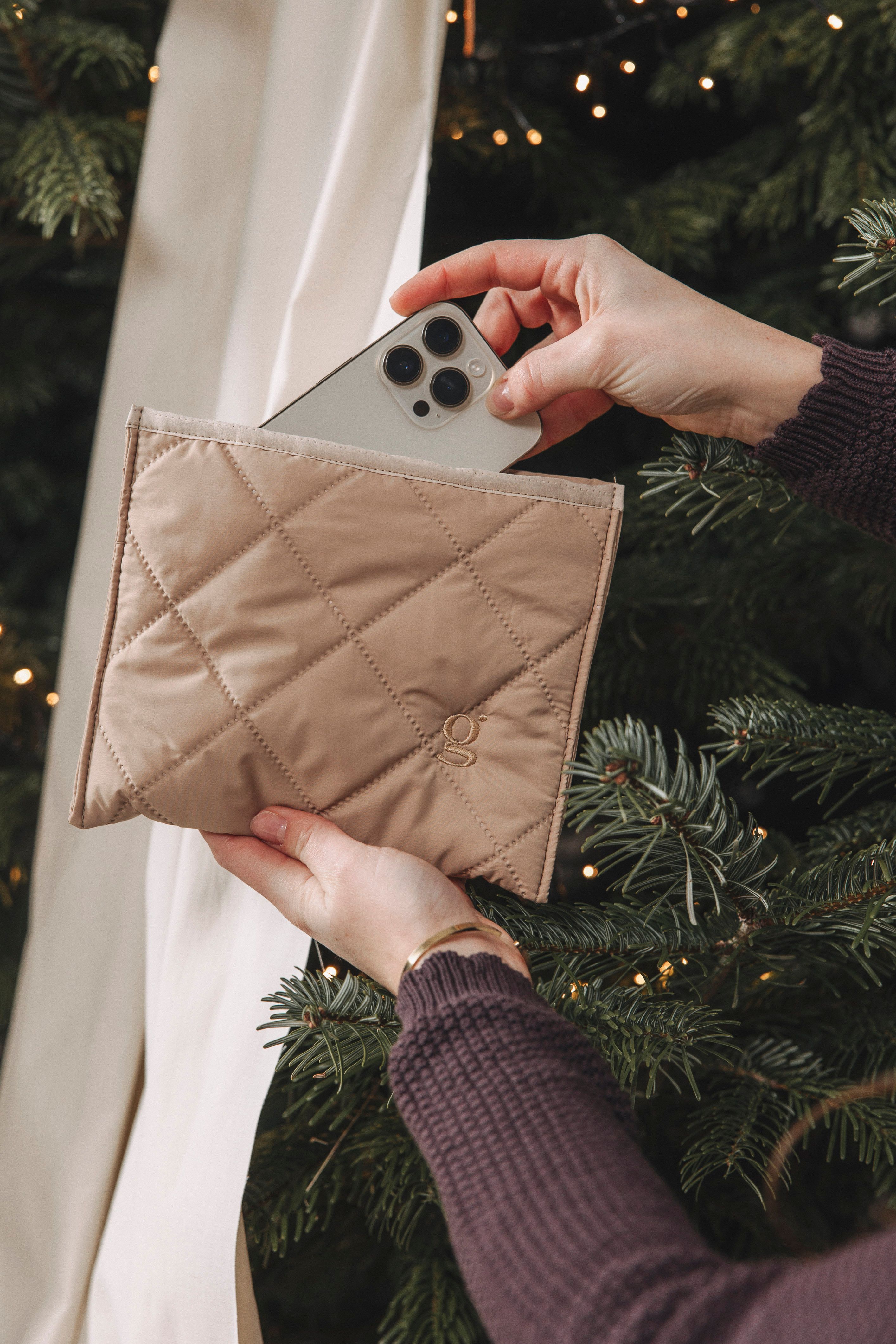 Zana Passport & Phone Sleeve Beige