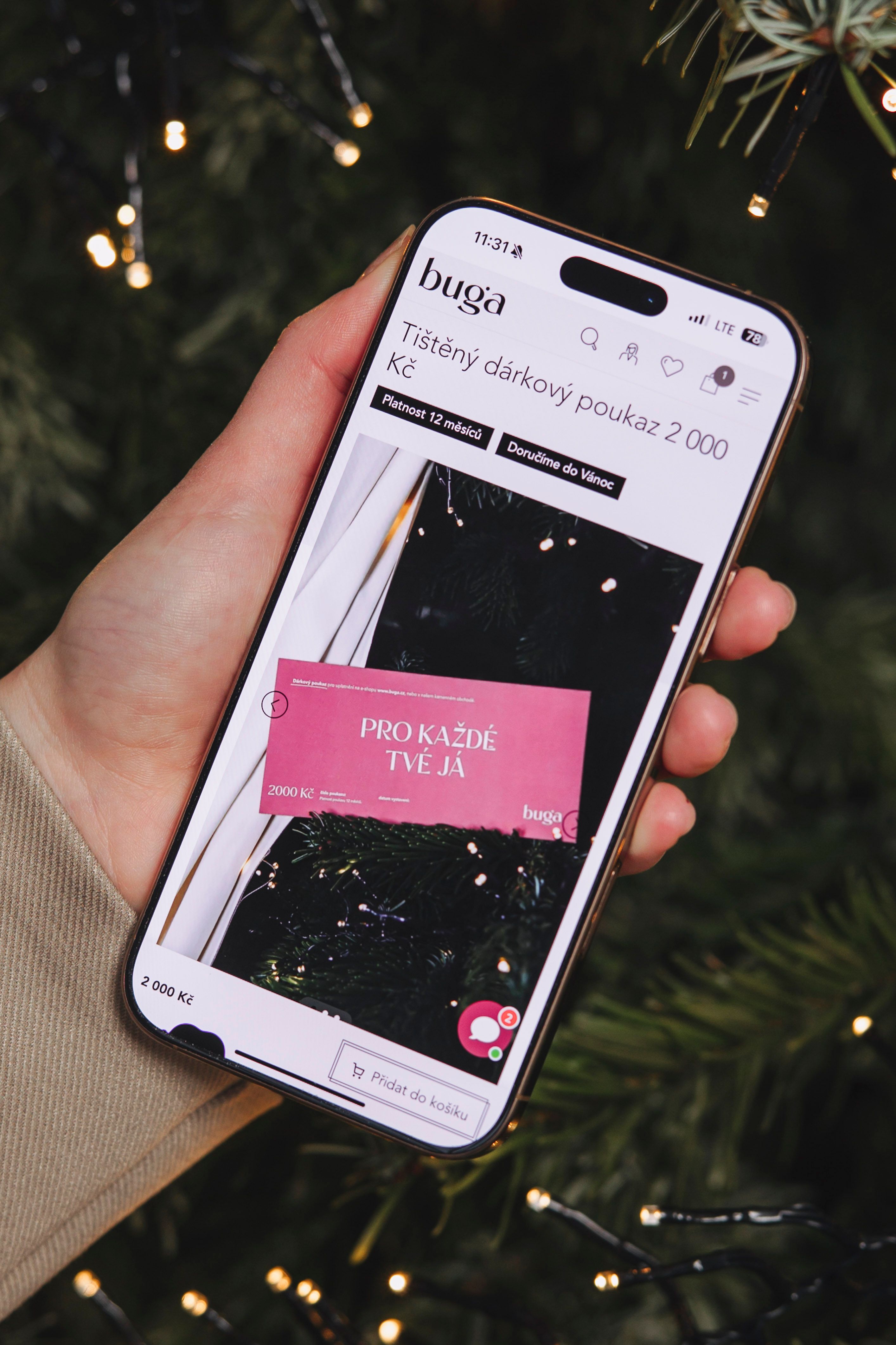 Elektronický dárkový poukaz 2 000 Kč