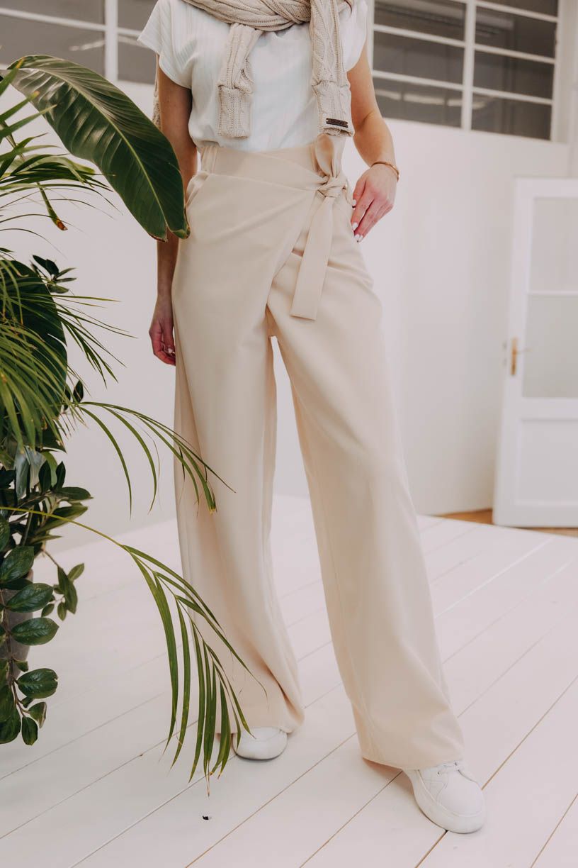 Zavinovací Kalhoty Mardea Cream