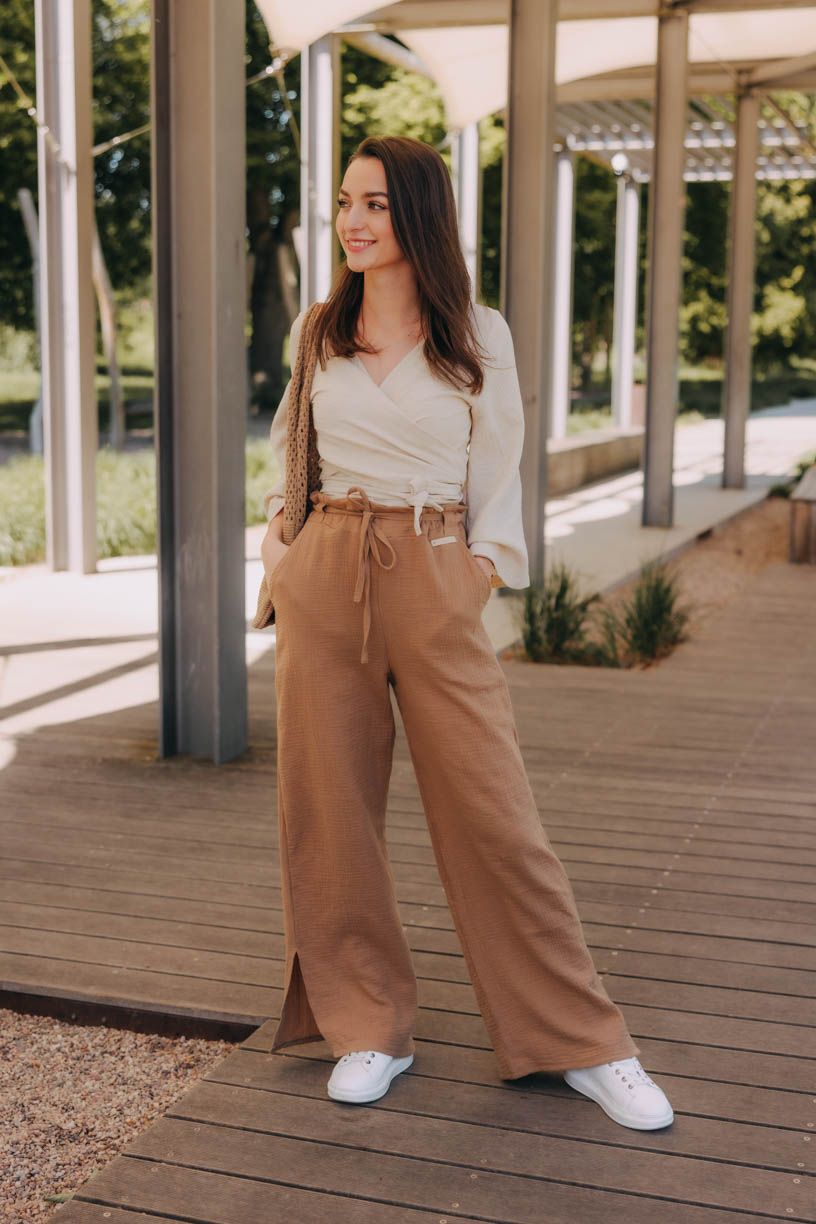 Kalhoty Vito Mousseline Nude