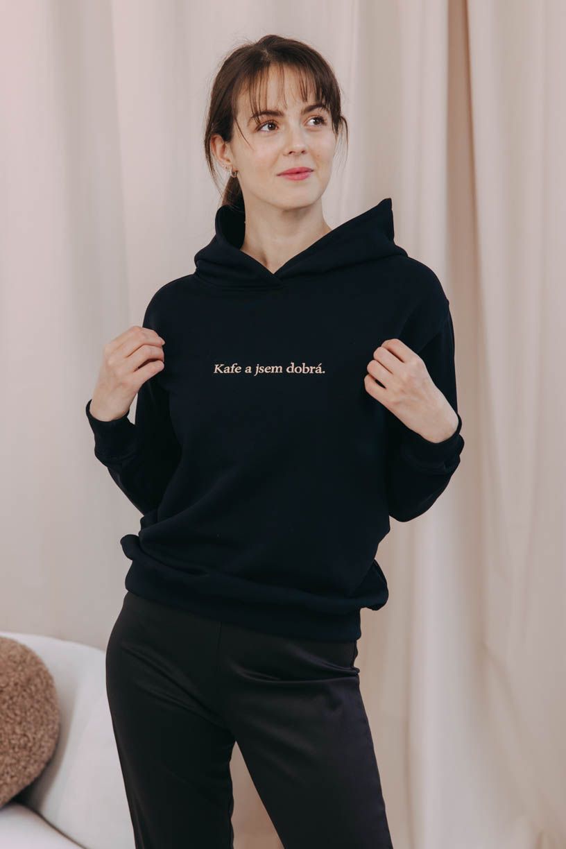 Mikina Iff Black Kafe A Jsem Dobrá