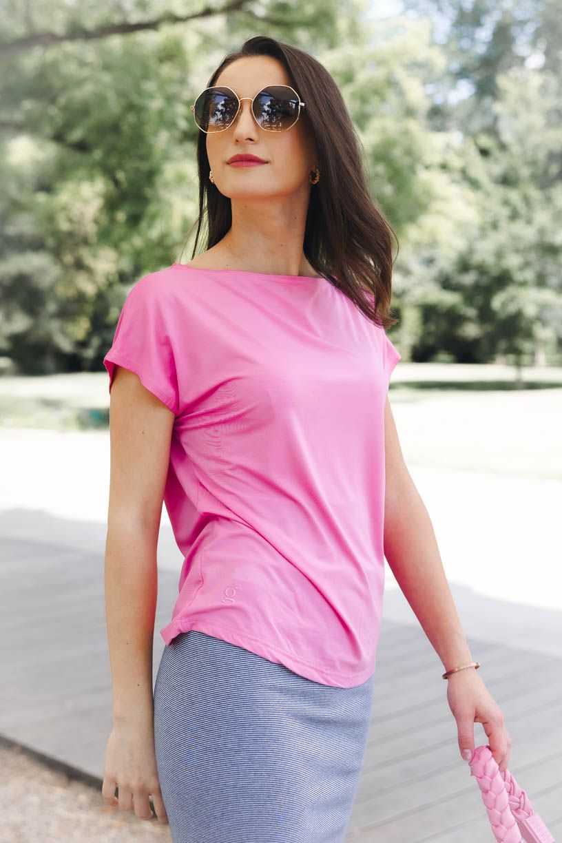 Kačka má na sobě při své výšce 170 cm velikost XS.