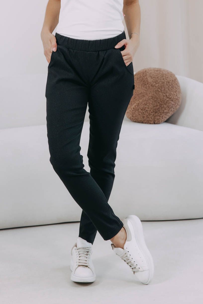 Kalhoty Reece Black Shine