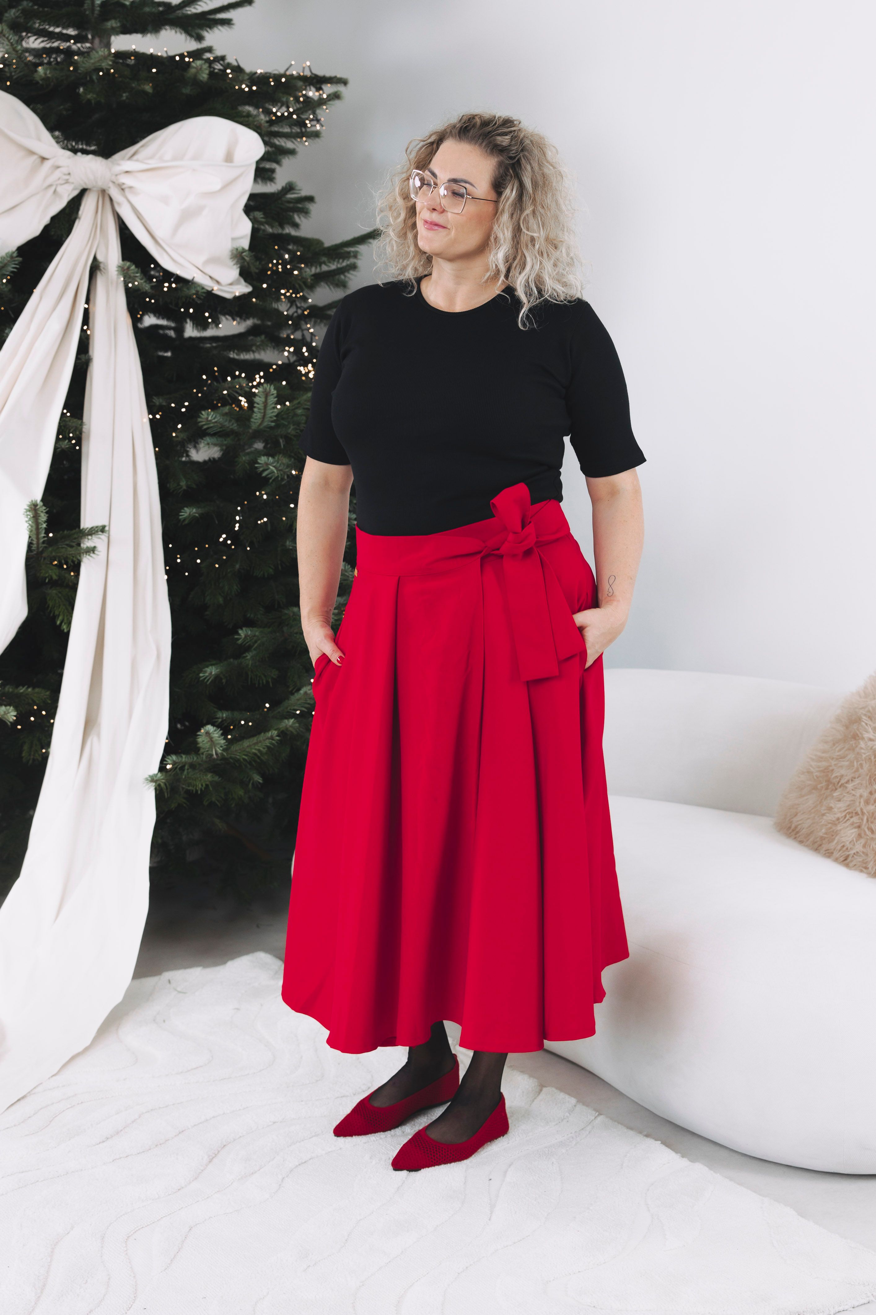 Sukňa Mawe Red Plus