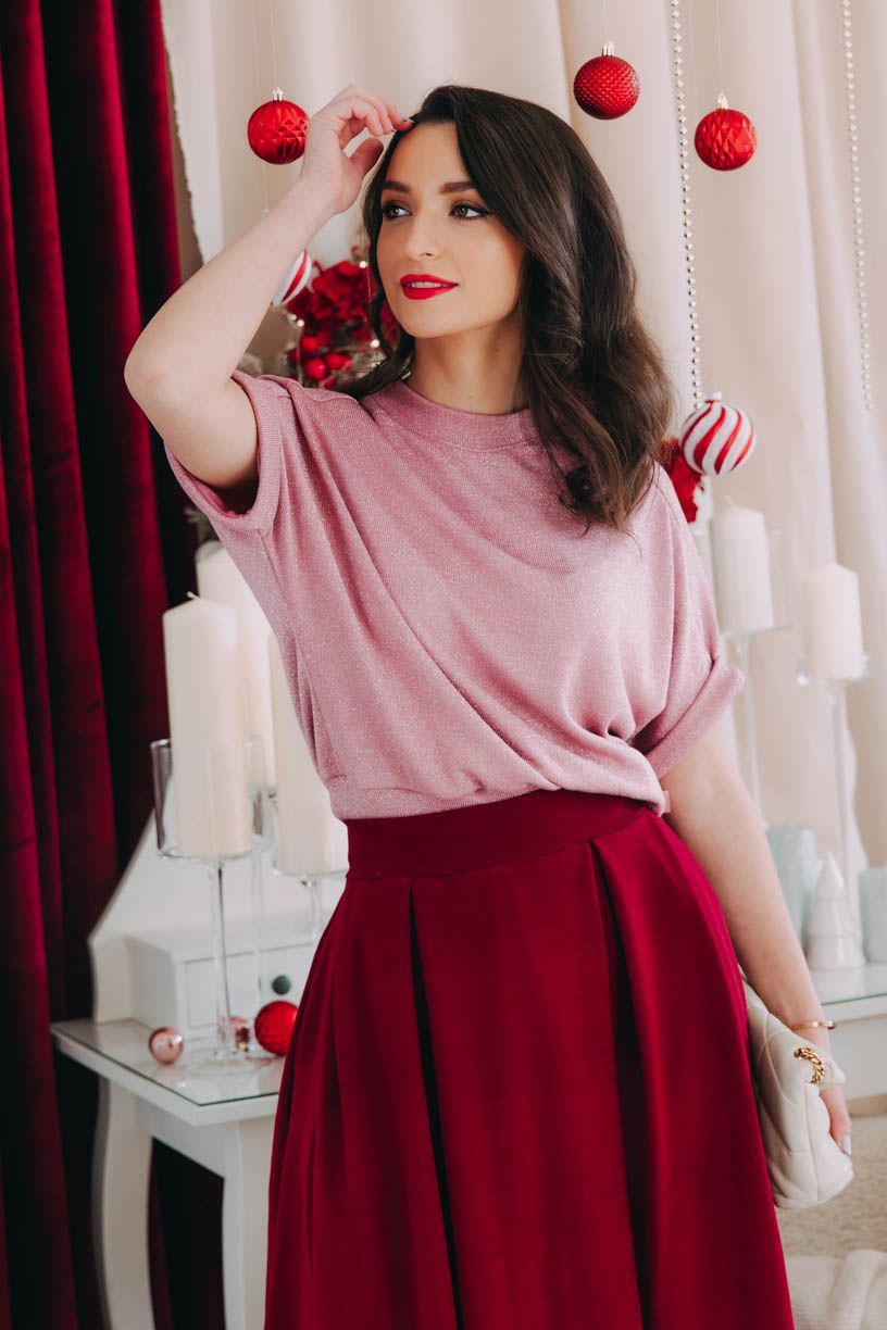 Sveter Tabia Pink Shine