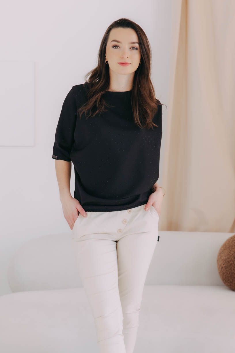 Tričko New Yoko Black Shine