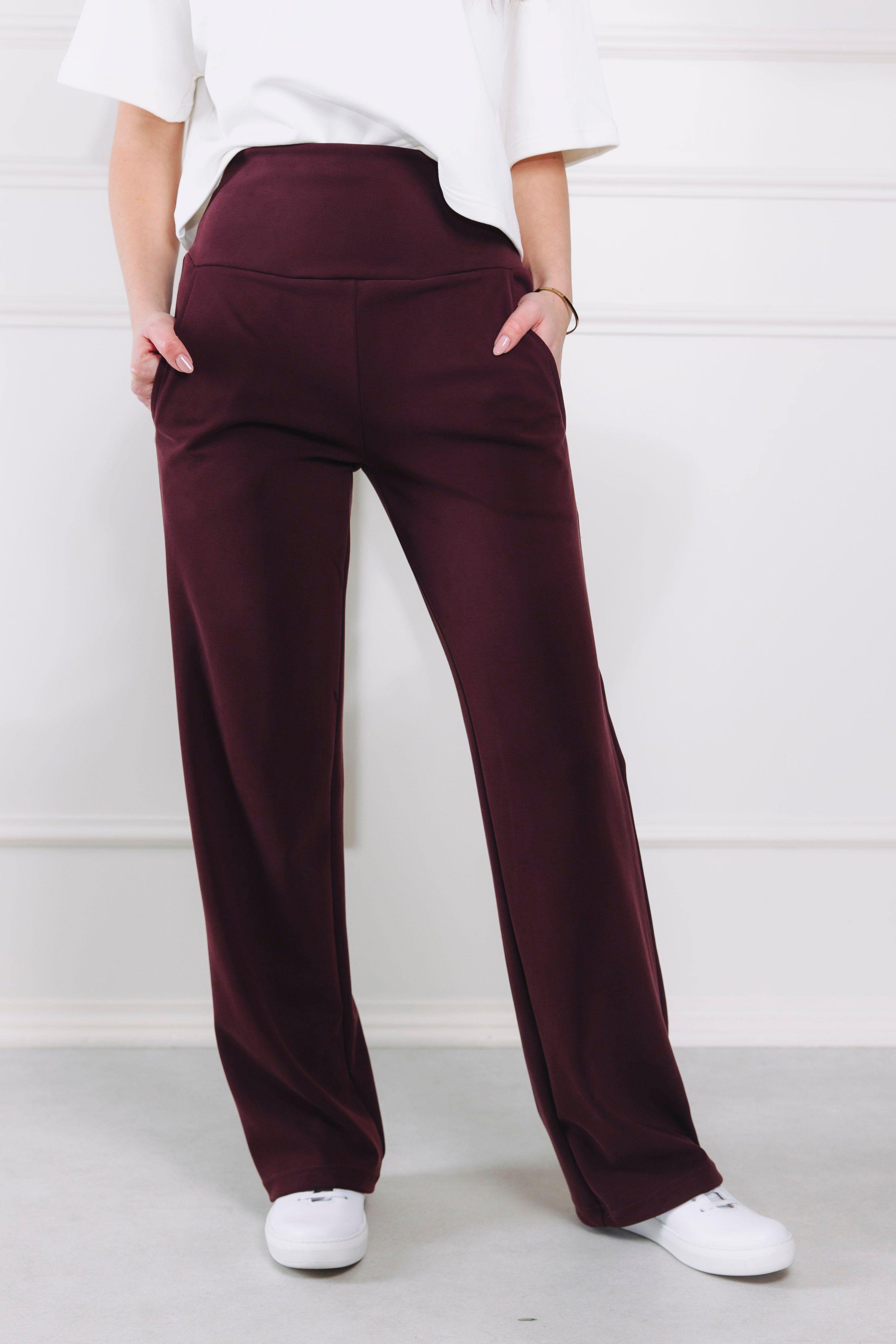 Kalhoty Nala Thin Bordo